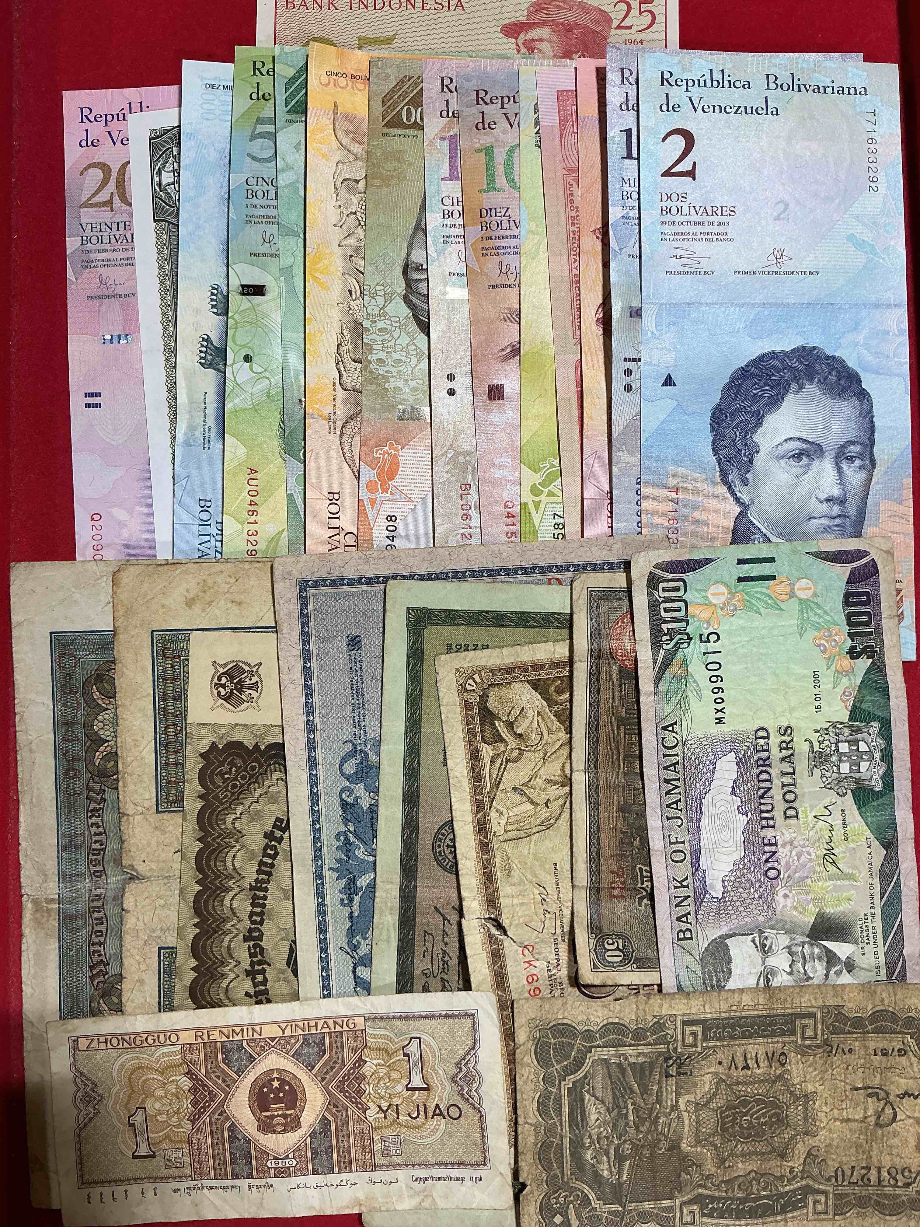 Condition photo showing Good Condition for modern & antique paper money! vintage & antique! paper money from across the world- all different shapes & sizes from all kinds of crazy places! own currency from the corners of the world! wow! 