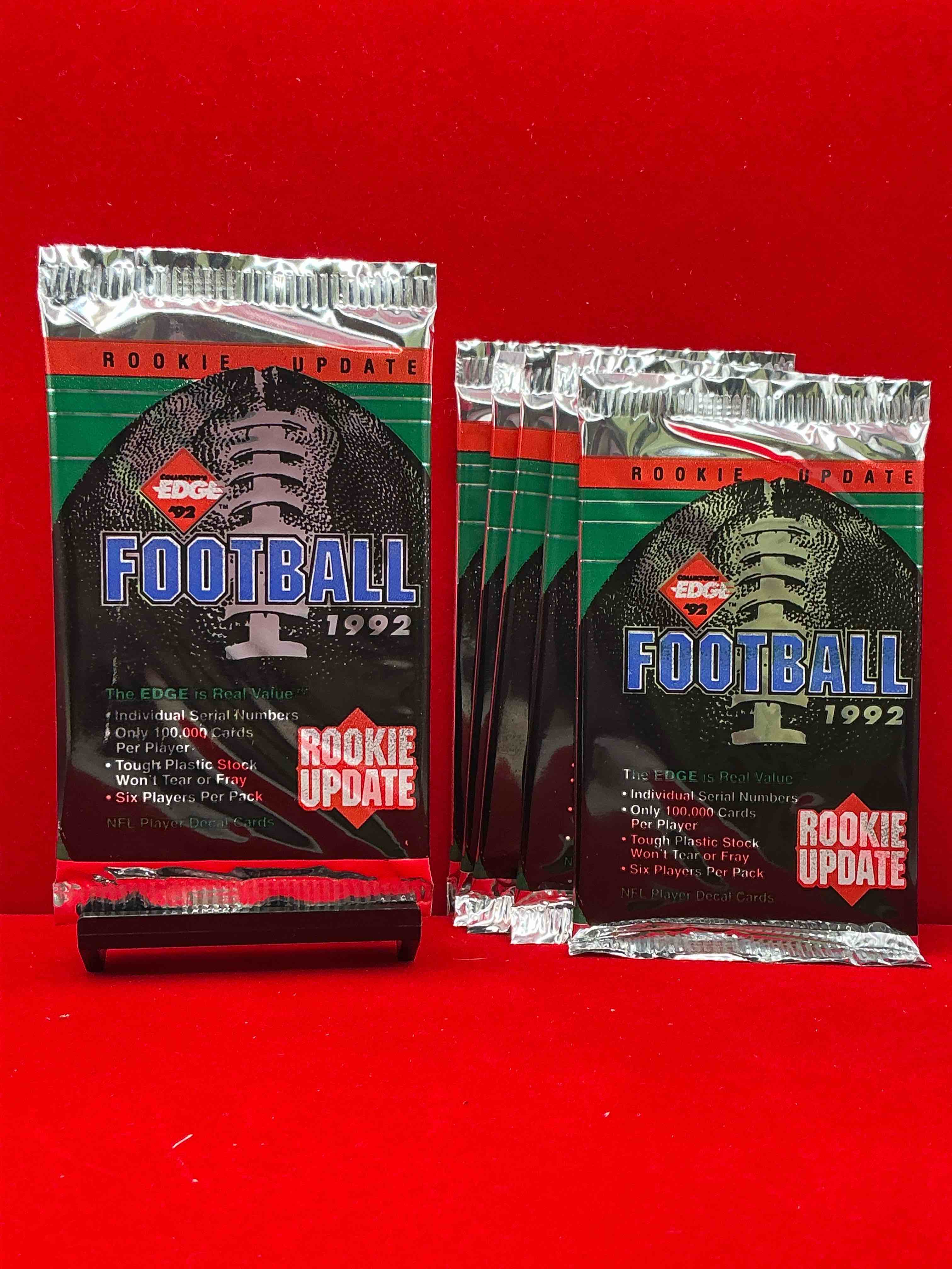 ronnie lott autos!? 1992 collector’s edge! rookie update edition! football insanity! look for elway, montana, rice & more!