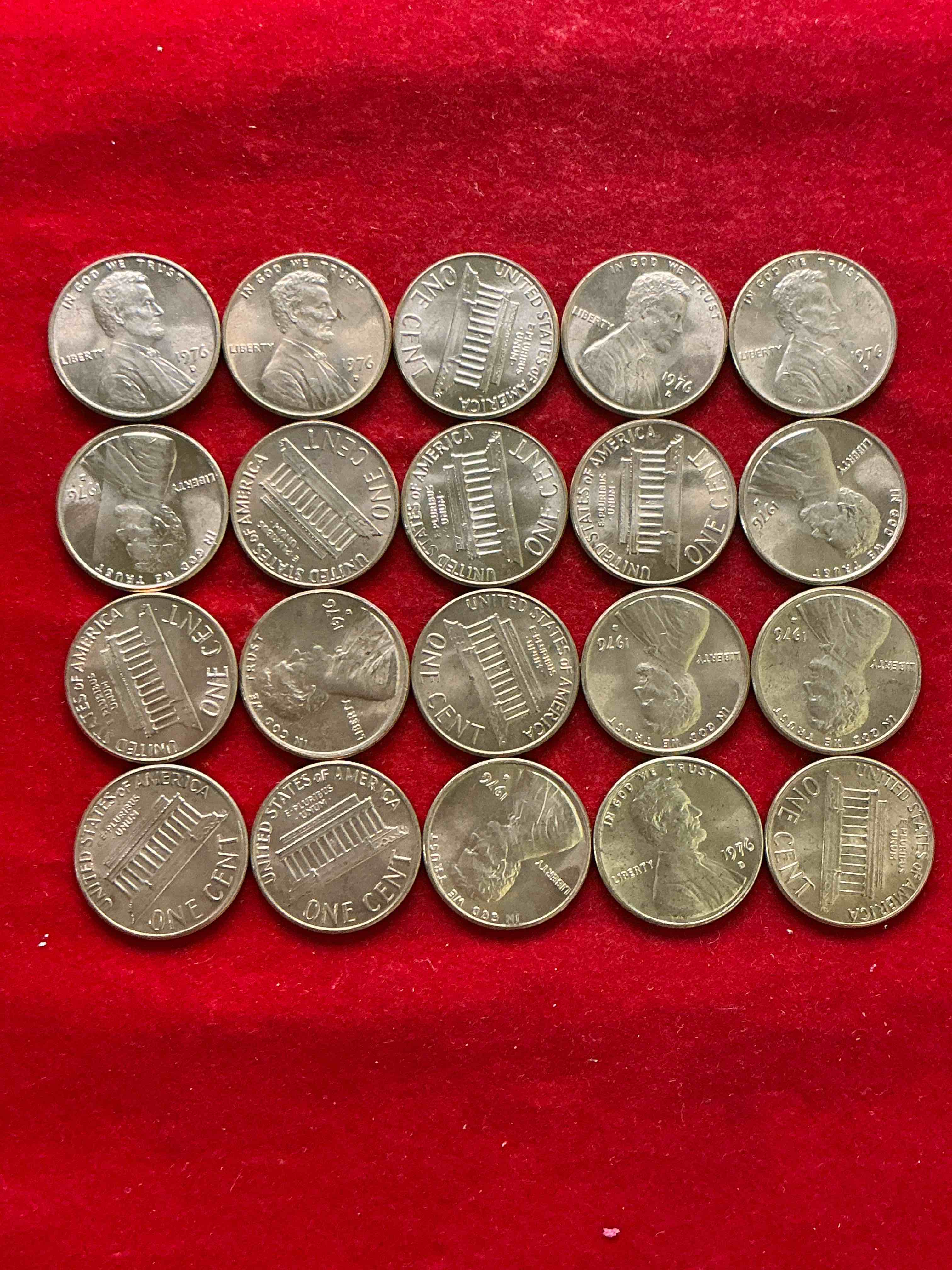 Condition photo showing New/Like New for 1976 brilliant uncirculated america 200 year anniversary pennies! celebrate america’s bicentennial with the unc brilliant 1976 pennies, direct from the original bank rolls! these pennies have not seen the light of day since 1976, wow! serious collector items!