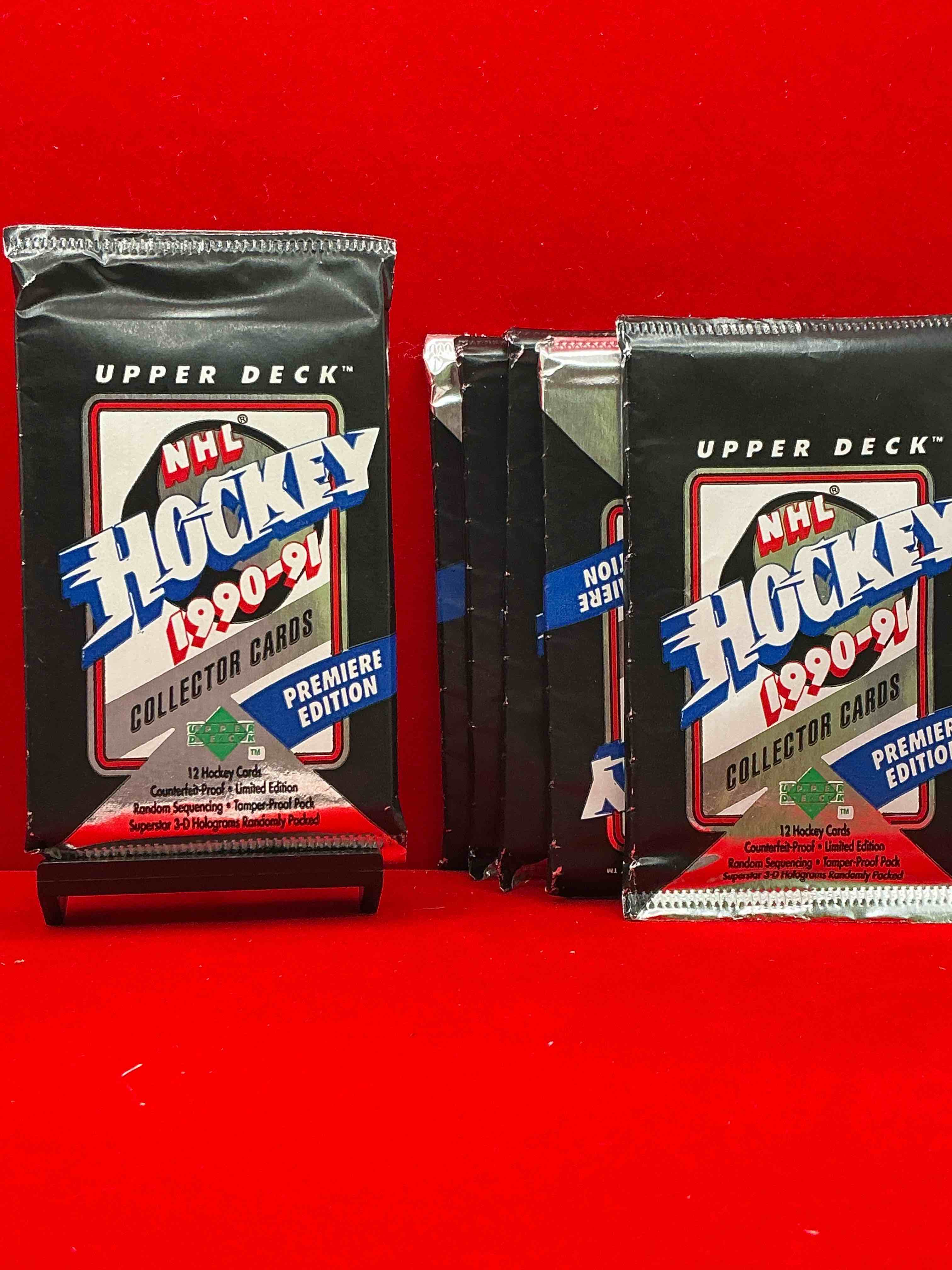 wow! 1991-92 nhl upper deck hockey packs! look for all of your favorite stars from the 90’s in these rare packs!