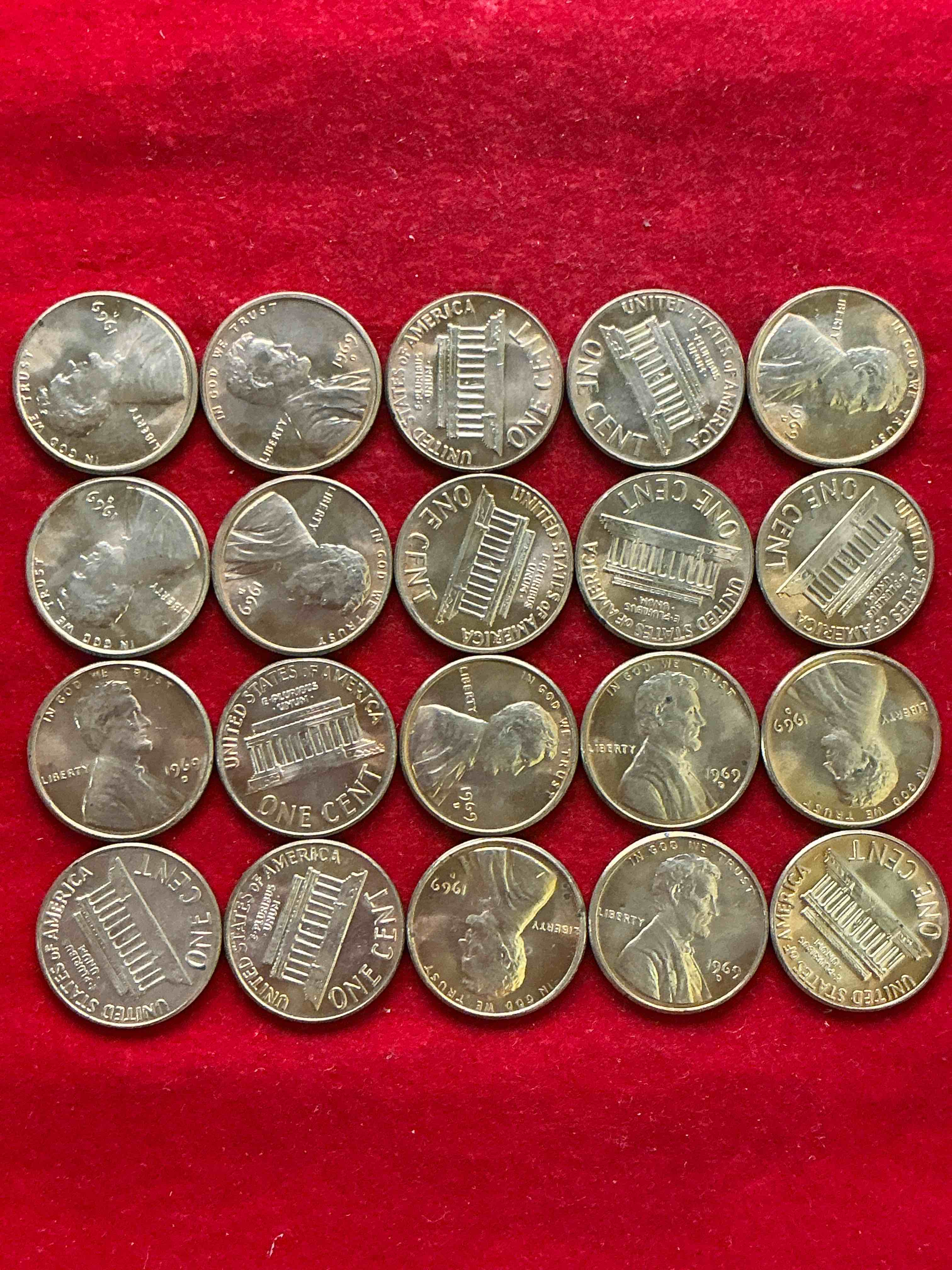 1969 moon landing brilliant uncirculated wheat pennies!  direct from original treasury bank rolls, these pennies haven’t seen daylight since 1969!  on july 20, 1969 the world changed forever when america landed on the moon!  own pieces of this era with these gorgeous brilliant uncirculated wheat pennies!  