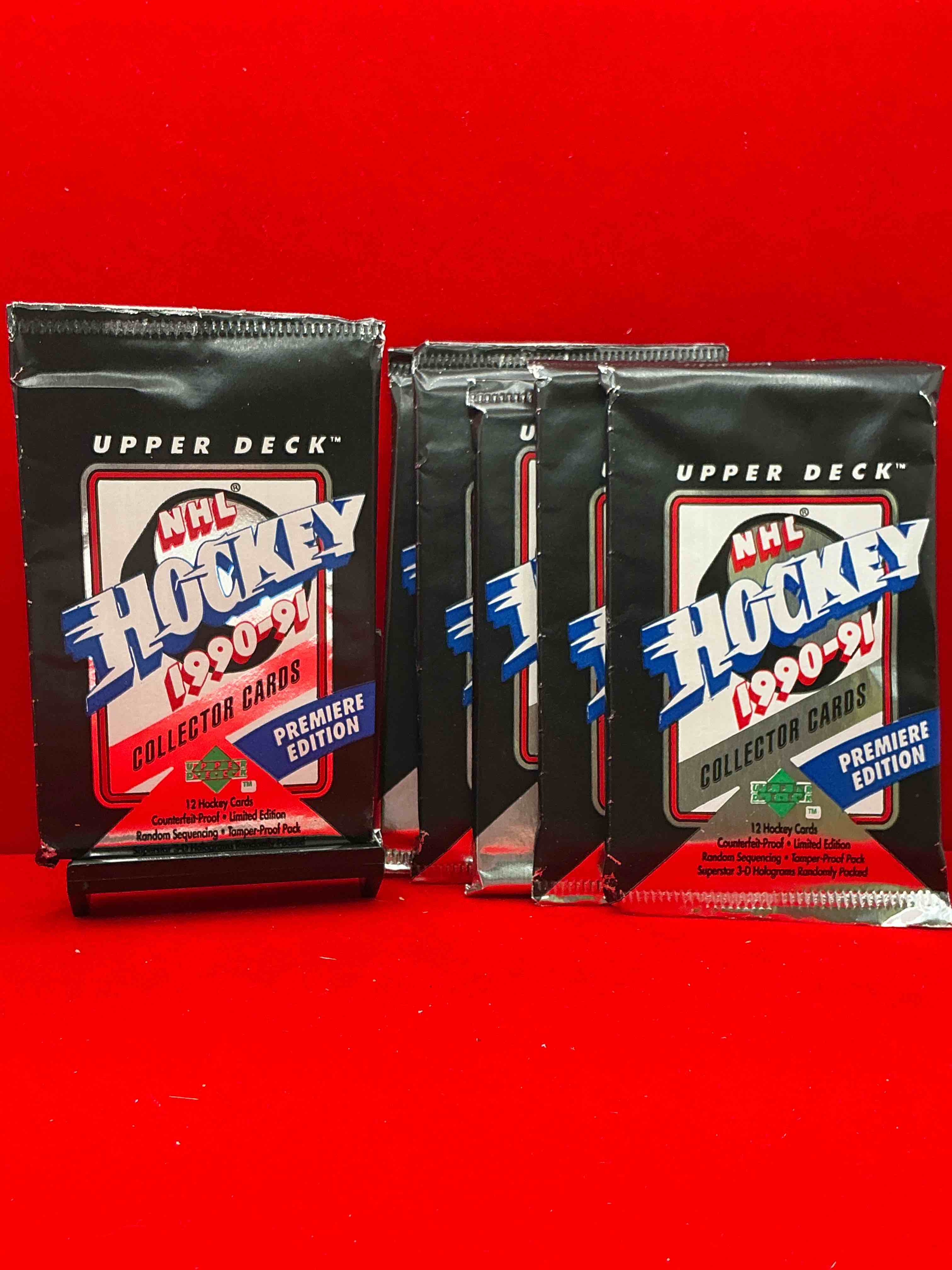 wow! 1991-92 nhl upper deck hockey packs! look for all of your favorite stars from the 90’s in these rare packs!