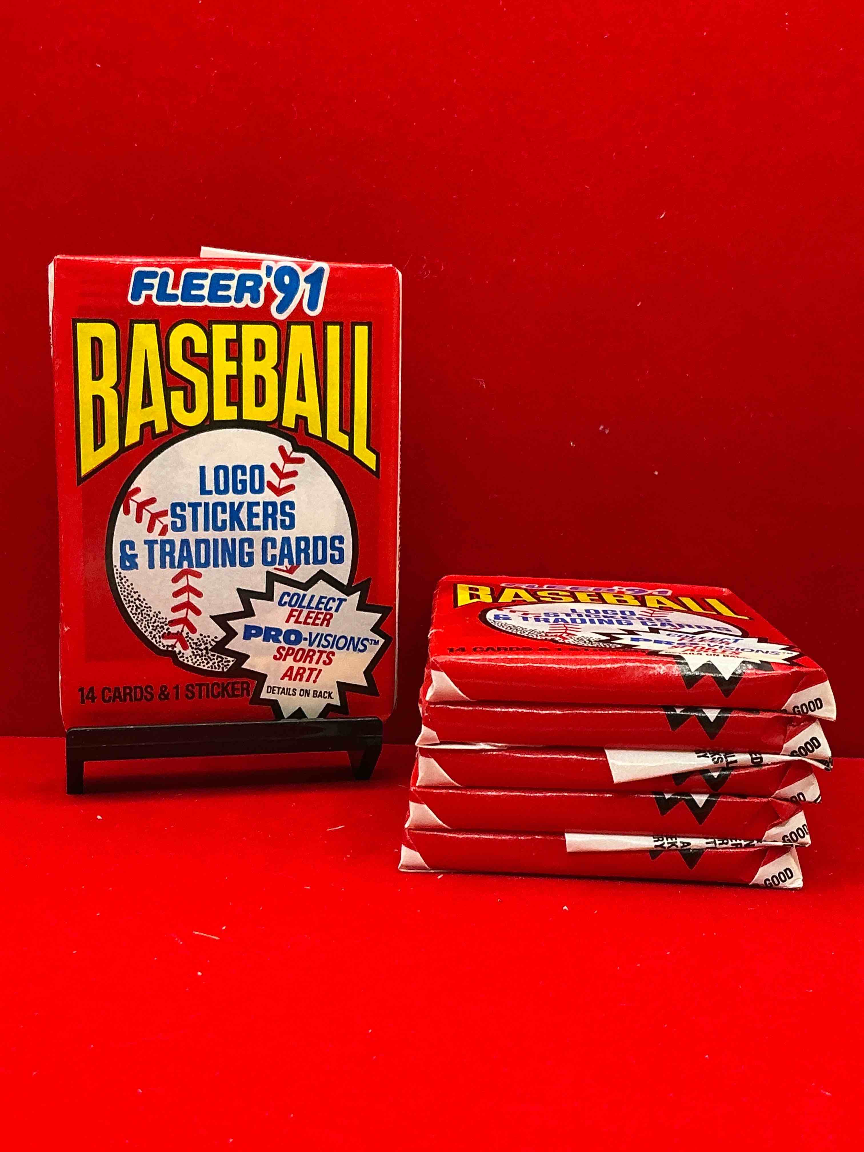 1991 fleer baseball unopened pack, direct from original sealed retail case! search for griffey jr. & barry bonds "generation stars" combo card #710 (psa 10 value $200), nolan ryan, don mattingly & so much more!
