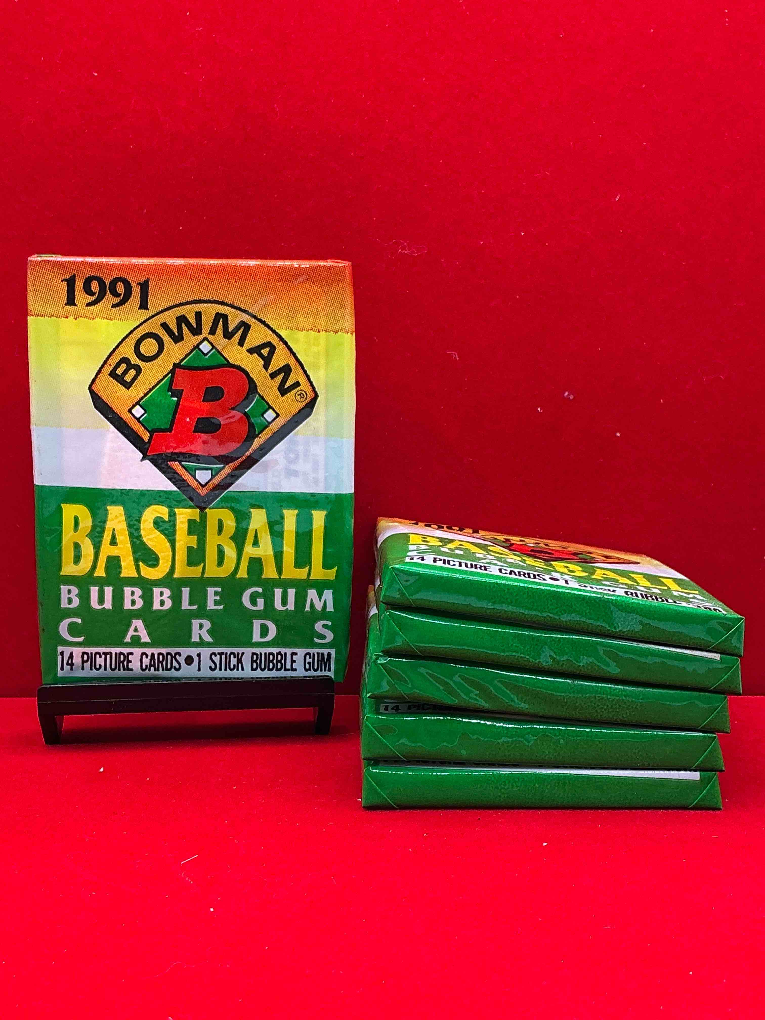 1991 bowman baseball unopened wax packs, direct from original retail case! search for early barry bonds, ken griffey jr. & more!