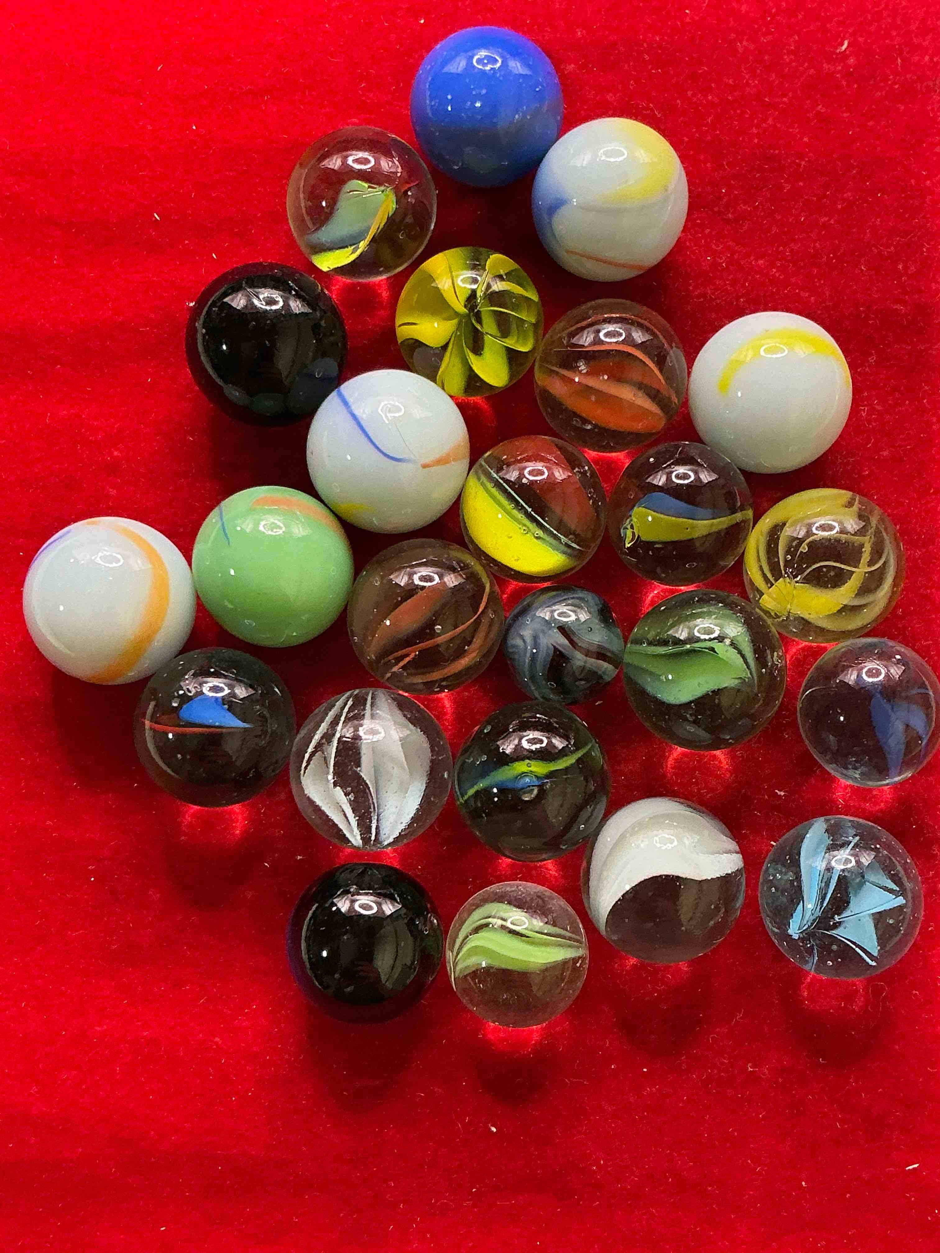 antique glass marbles! genuine stunning marbles lot, some marbles made between the years 1925-1965 & some may be made with uranium! some may are great depression era & even earlier! gorgeous, authentic pieces of history!  