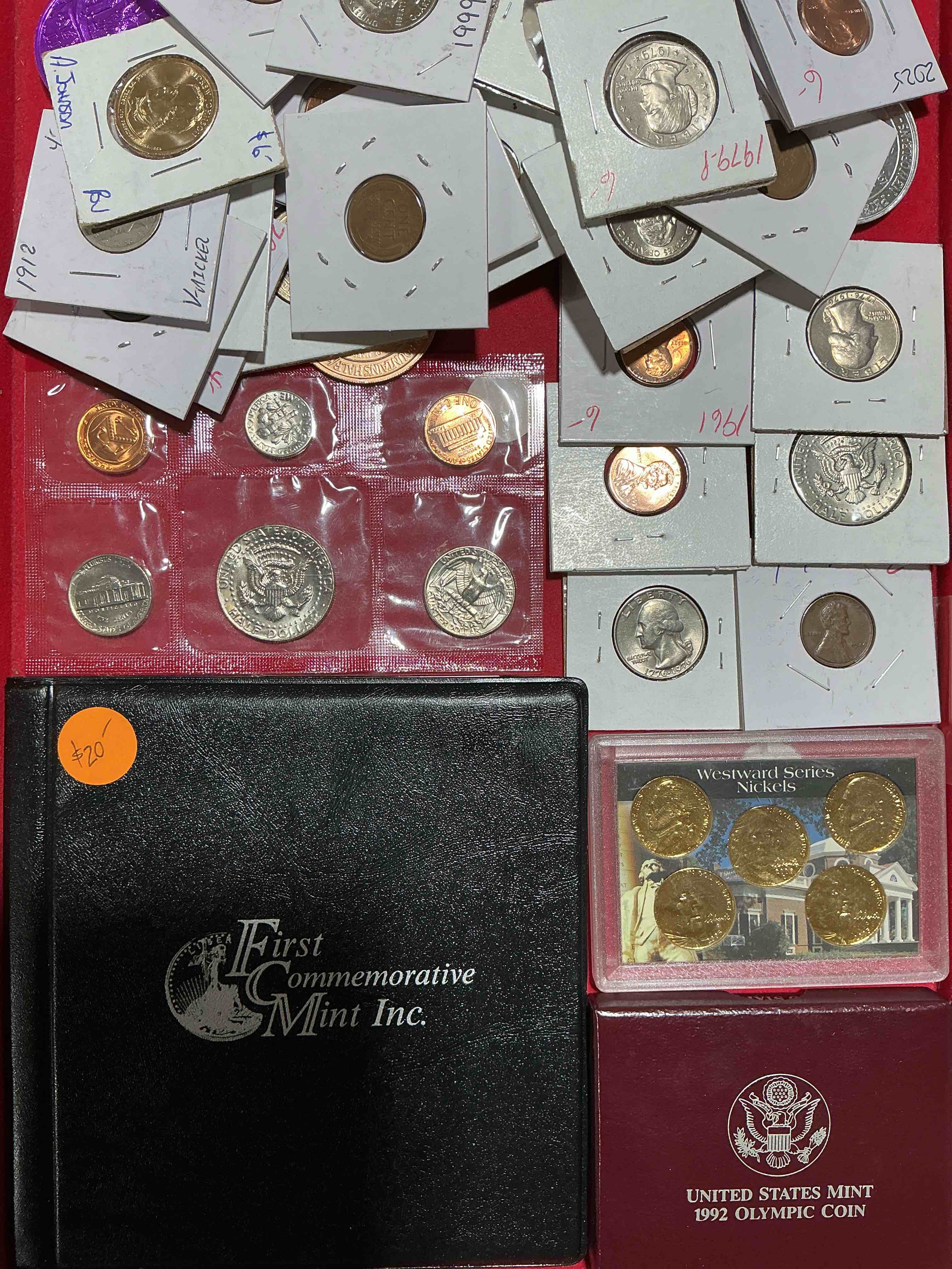 cool coin closeout! wow! awesome u.s. coins & more, antique, vintage & modern galore! check out this incredible closeout collection of incredibly cool coins & rare items spanning decades! bid is per coin/item & all coins encased for protection! a true smorgasbord collector's dream! each collection is unique and includes items such as rare antique coins, rare date coins, coin sets, modern uncirculated coins, wooden tokens, cool medallions & more! disregard original price marks on pieces, this is a true auction closeout! an incredible opportunity for re-sellers & collectors!