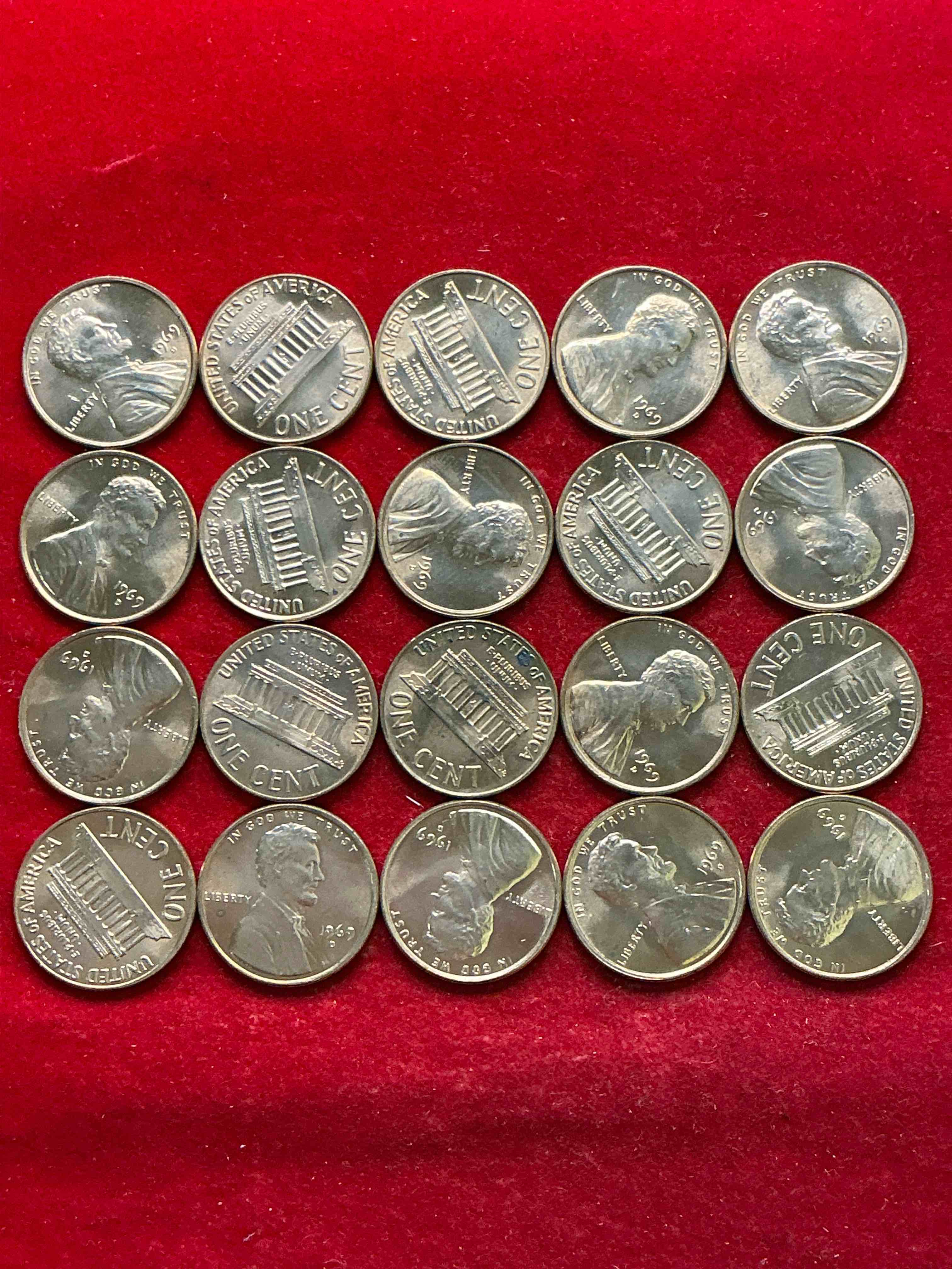 1969 moon landing brilliant uncirculated wheat pennies! direct from original treasury bank rolls, these pennies haven’t seen daylight since 1969! on july 20, 1969 the world changed forever when america landed on the moon! own pieces of this era with these gorgeous brilliant uncirculated wheat pennies!