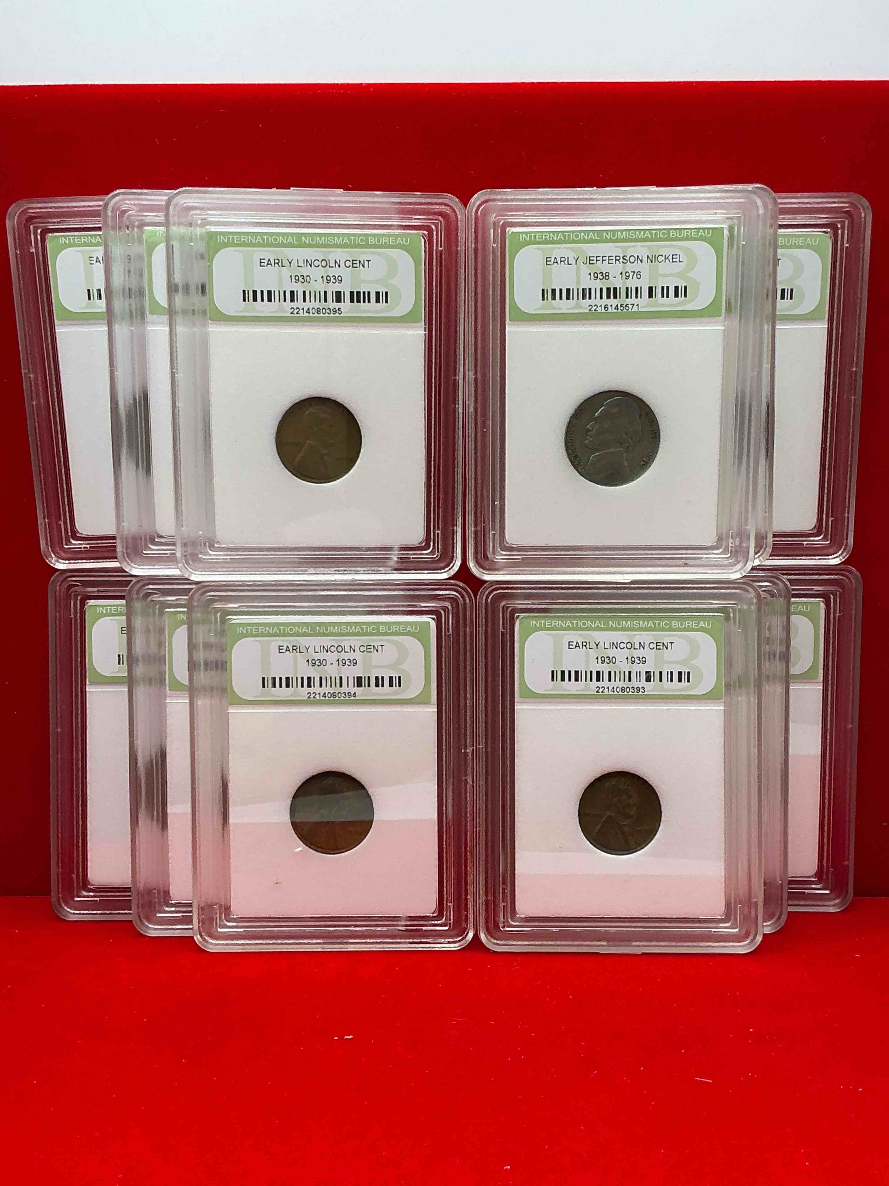 Condition photo showing New/Like New for collector's dream! 12 different rare, slabbed u.s. collector coins in certified/catalogued protective slab cases! a great way to build an incredible collection of protected, rare u.s. coins! great for the coin fan & collector!