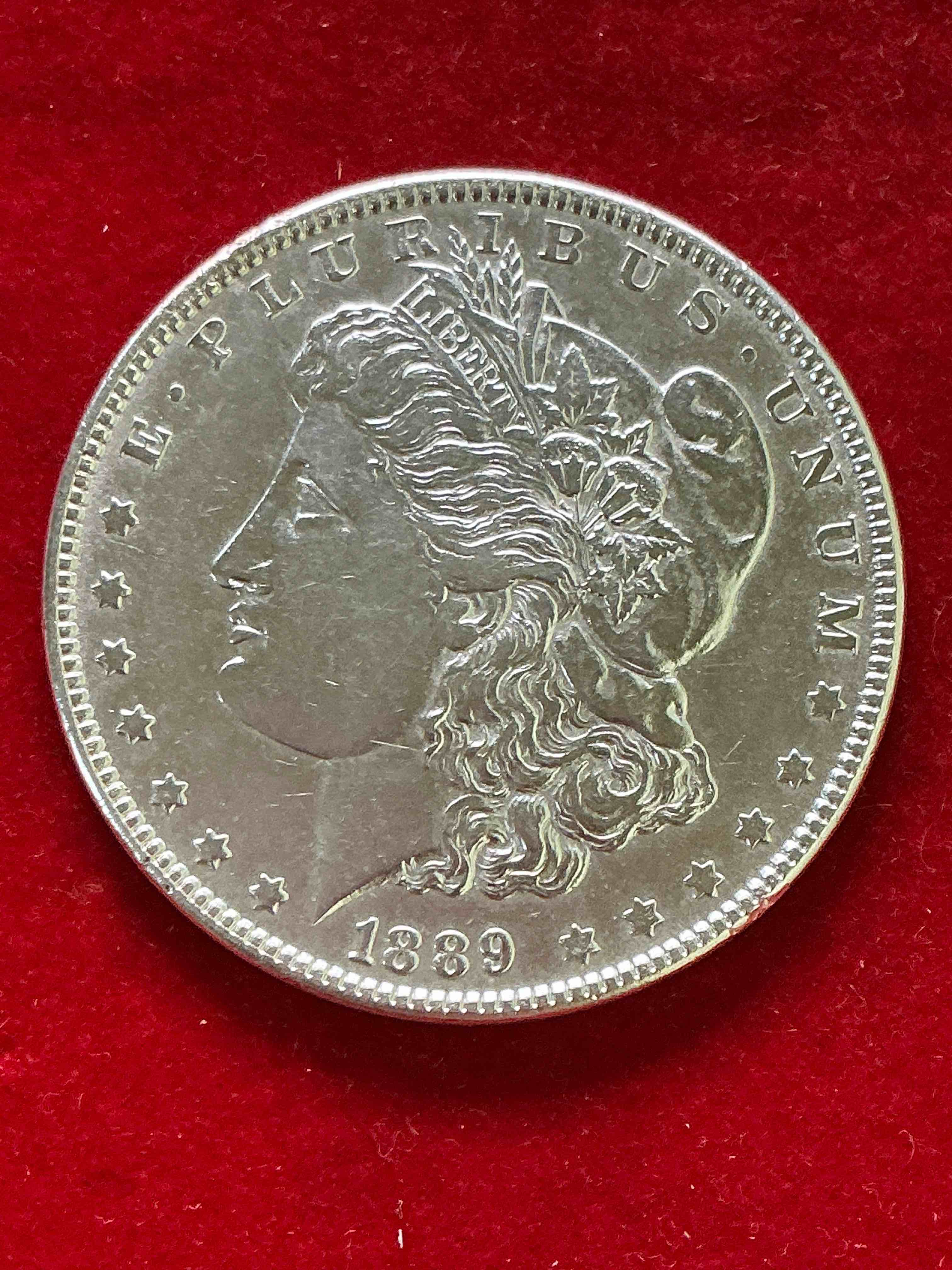 1889 silver morgan dollar! silver morgan dollars are perhaps the most popular silver dollar to collect! they are 90% fine u.s. silver & were minted from 1878 through 1921. these striking coins are a perfect way to collect fine u.s. silver & are highly coveted for their unrivaled beauty!