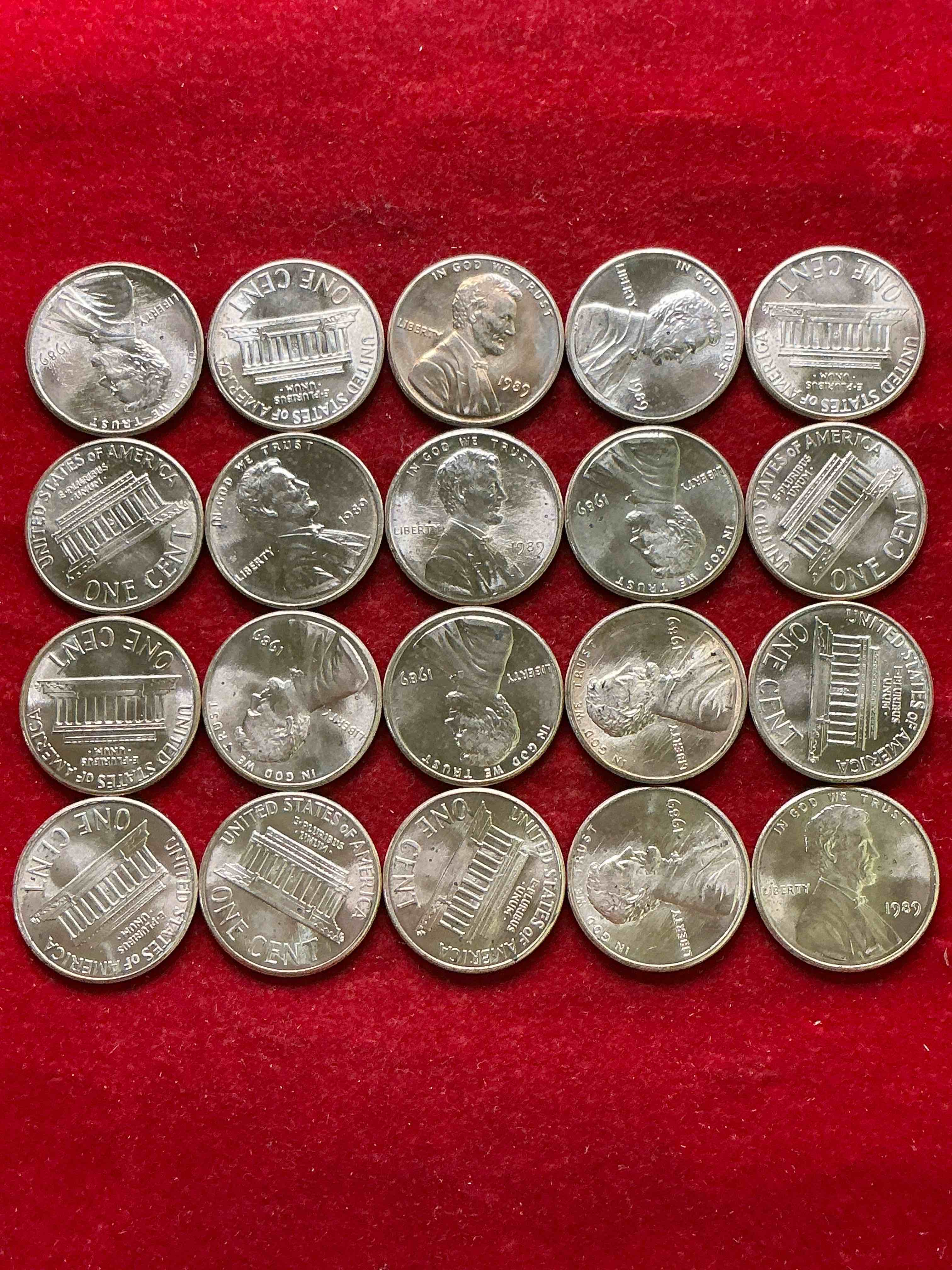 Condition photo showing New/Like New for 1989 brilliant uncirculated world wide web era pennies! 1989 is the year the world wide web was born! own these brilliant unc 1989 pennies, direct from original bank rolls! serious collector items from one of the most consequential years in history!