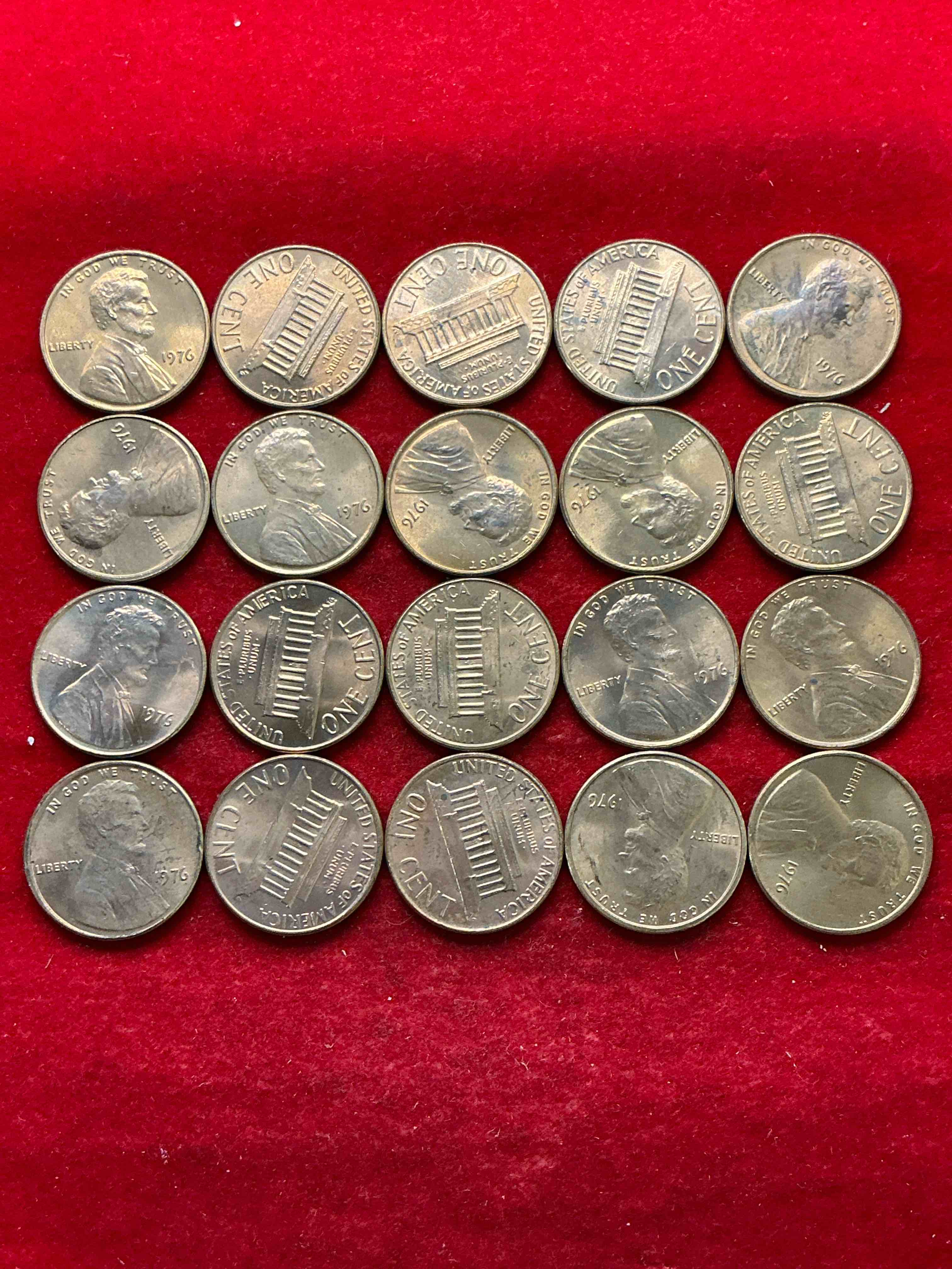 Condition photo showing New/Like New for 1976 brilliant uncirculated america 200 year anniversary pennies! celebrate america’s bicentennial with the unc brilliant 1976 pennies, direct from the original bank rolls! these pennies have not seen the light of day since 1976, wow! serious collector items!