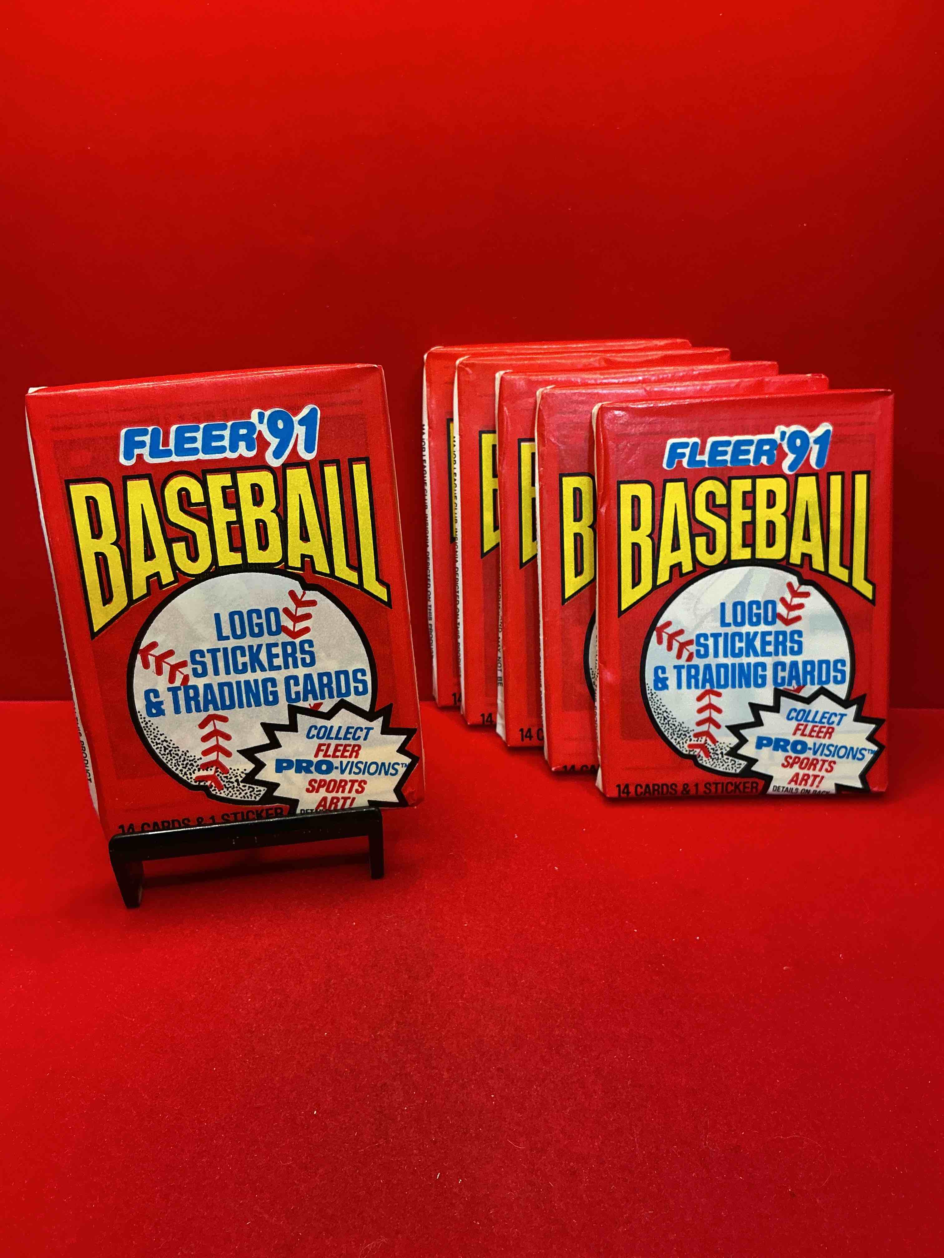 1991 fleer baseball unopened wax pack, direct from original sealed retail case search for griffey jr. & barry bonds "generation stars" combo card #710 (psa 10 value $200), nolan ryan, don mattingly & so much more!