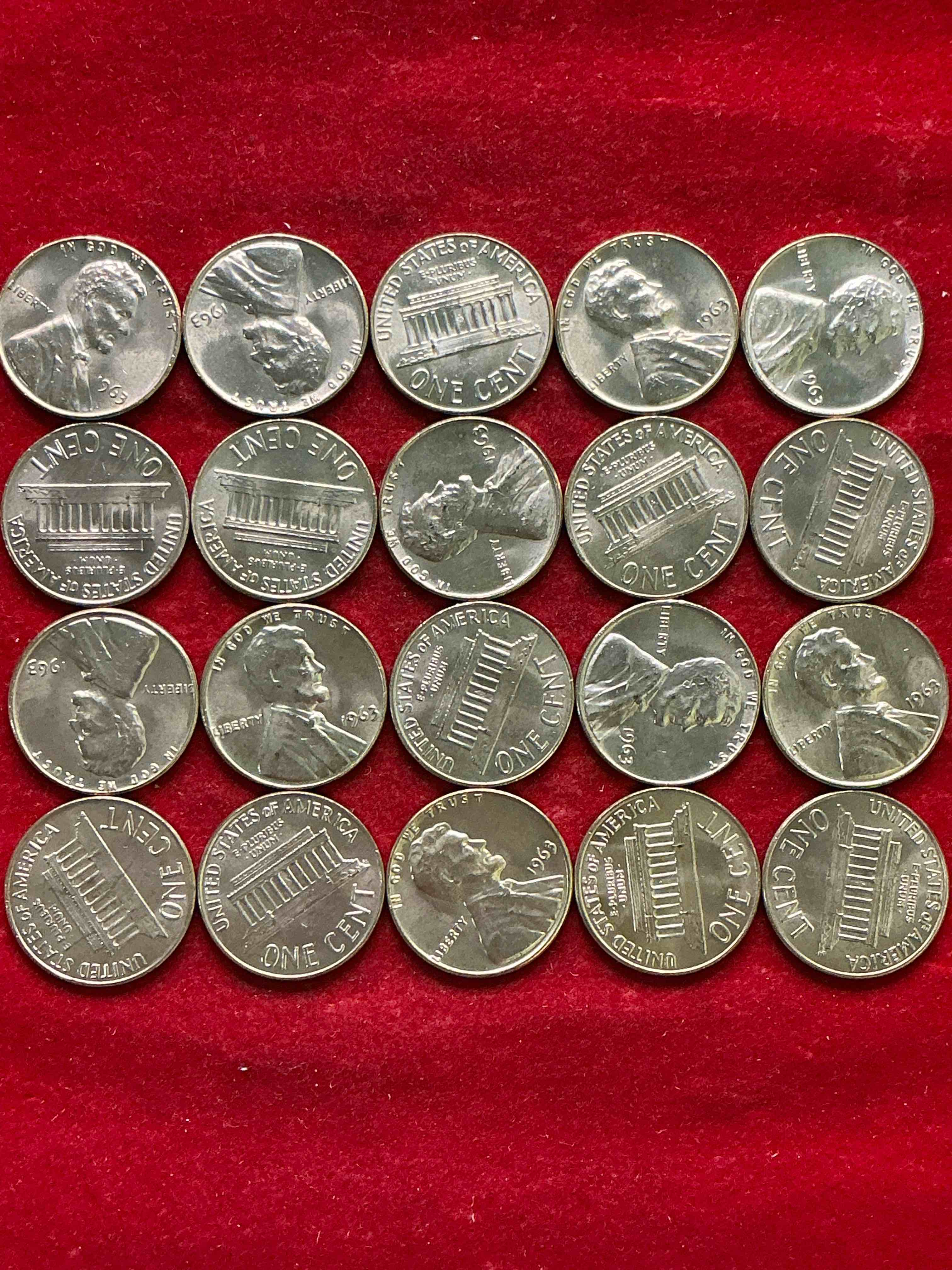 Condition photo showing New/Like New for 1963 "i have a dream" era brilliant uncirculated wheat pennies! these 1963 pennies are direct from the original treasury rolls & haven't seen the light of day since 1963! dr. martin luther king famously gave his "i have a dream" speech on aug 28, 1963. own pieces of this era with these incredible pieces of history!