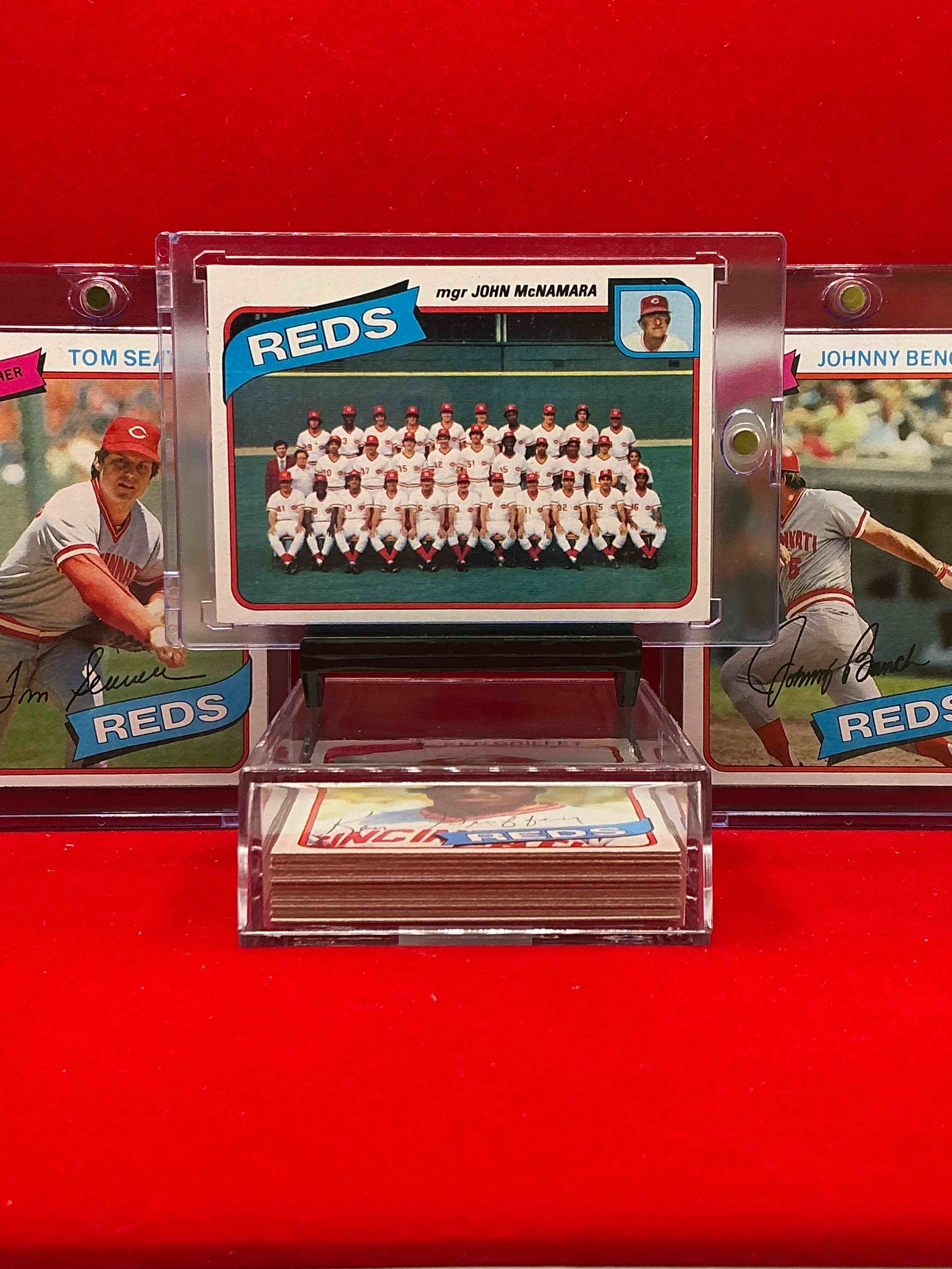 1980 reds team card collection! 26 card team collection! insane vintage reds! johnny bench, joe morgan, ken griffey, tom seaver, joe nolan, dave collins & more!