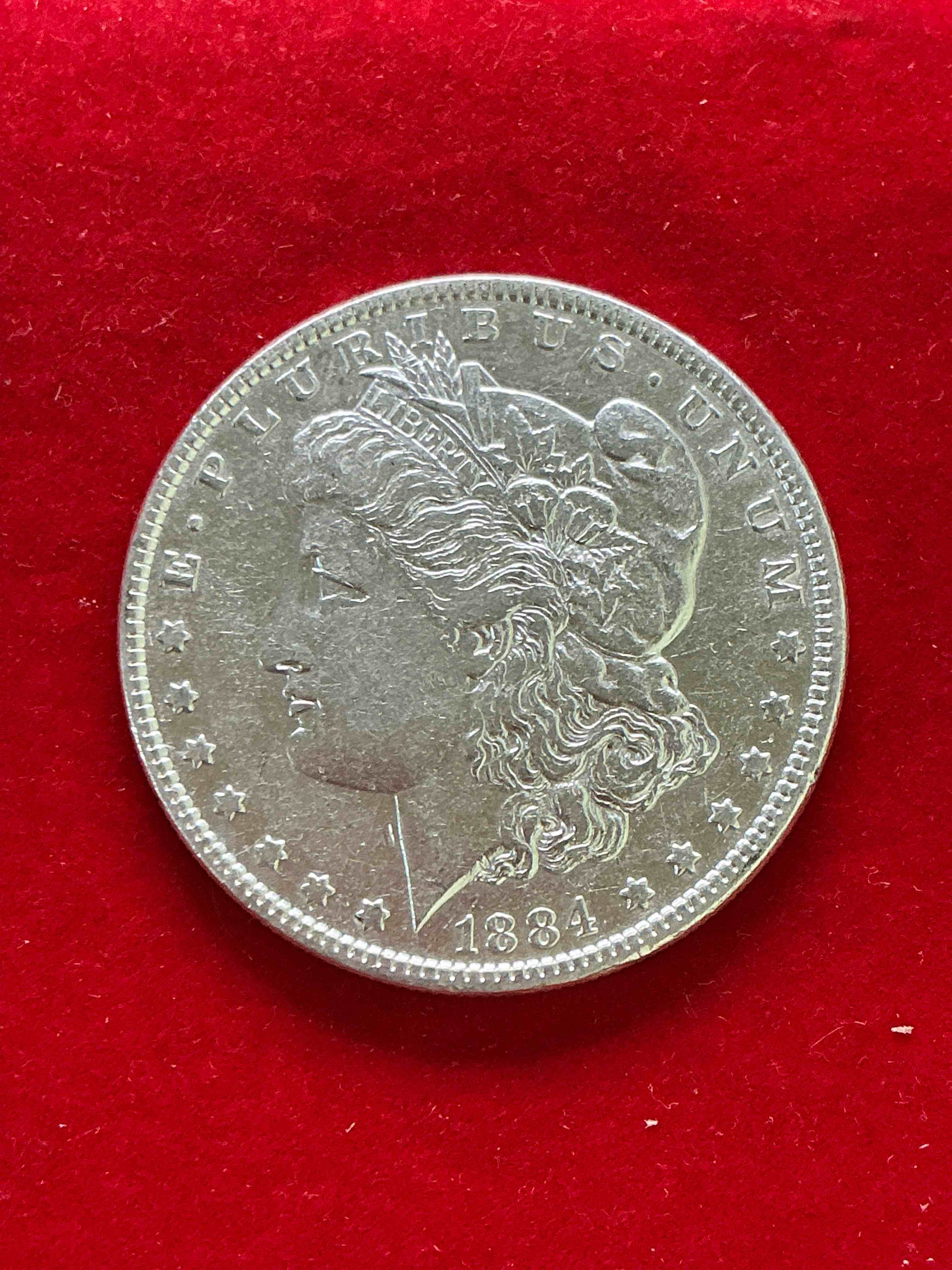 1884 silver morgan dollar! silver morgan dollars are perhaps the most popular silver dollar to collect! they are 90% fine u.s. silver & were minted from 1878 through 1921. these striking coins are a perfect way to collect fine u.s. silver & are highly coveted for their unrivaled beauty!