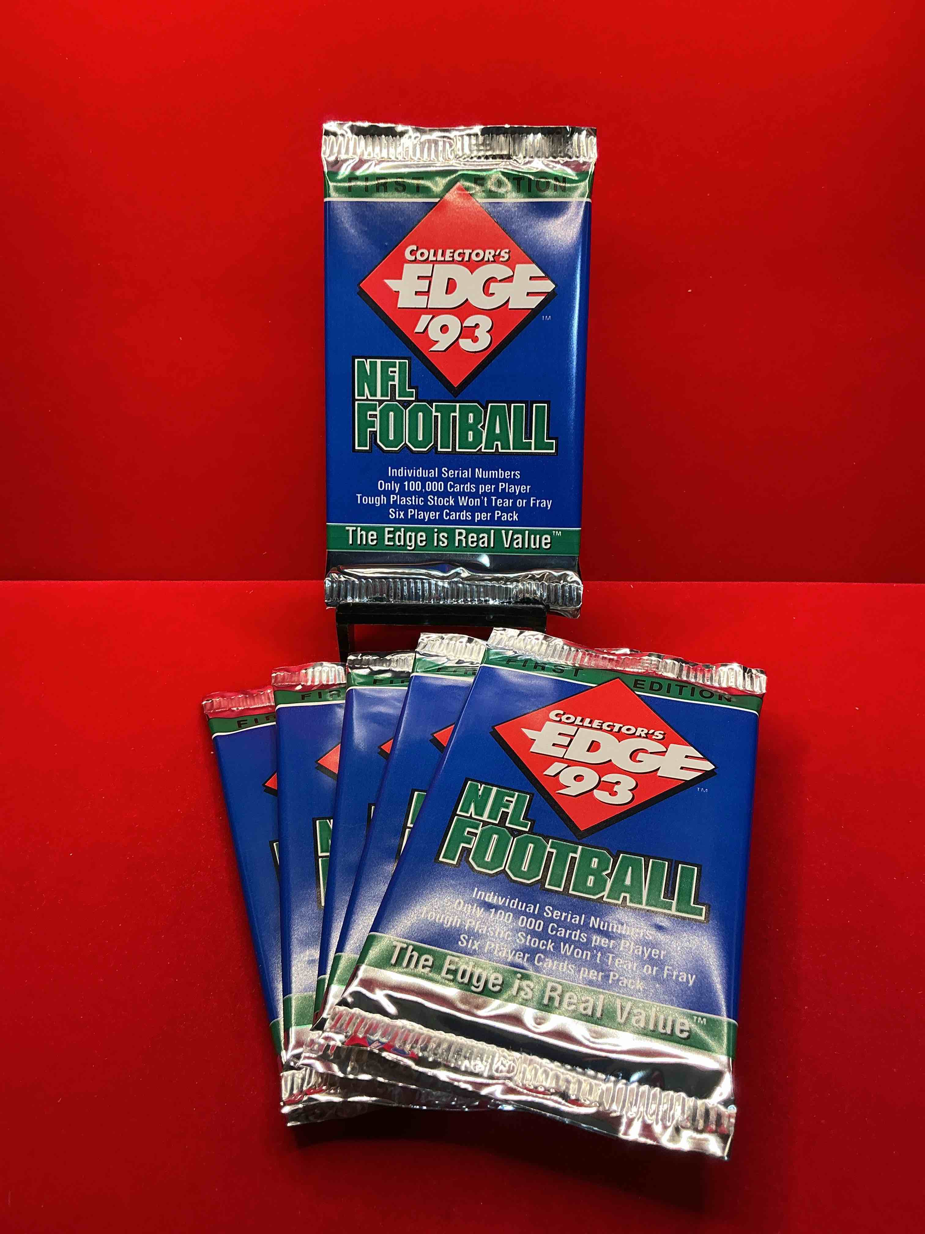 john elway autograph!? collector’s edge 1993 football packs! look for randomly inserted john elway cards, only 3000 inserted autos! legends, rookies, heroes & more!