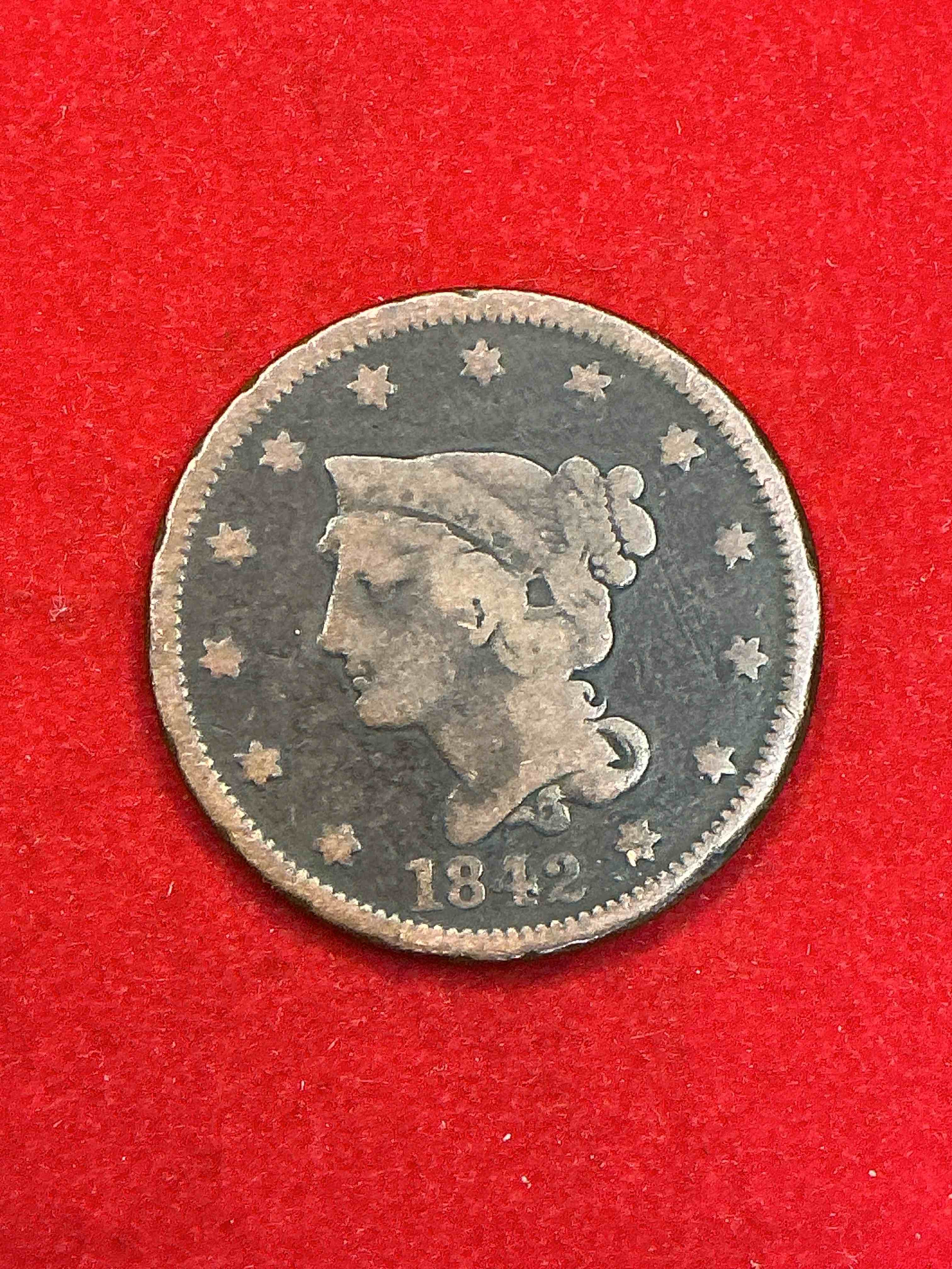 1842 ultra rare us one cent piece! these coins were minted starting in 1839 & have become serious collectors items! this rare one cent piece is in great condition for the year! 1800’s coin, think of the history this coin has seen! incredible!  