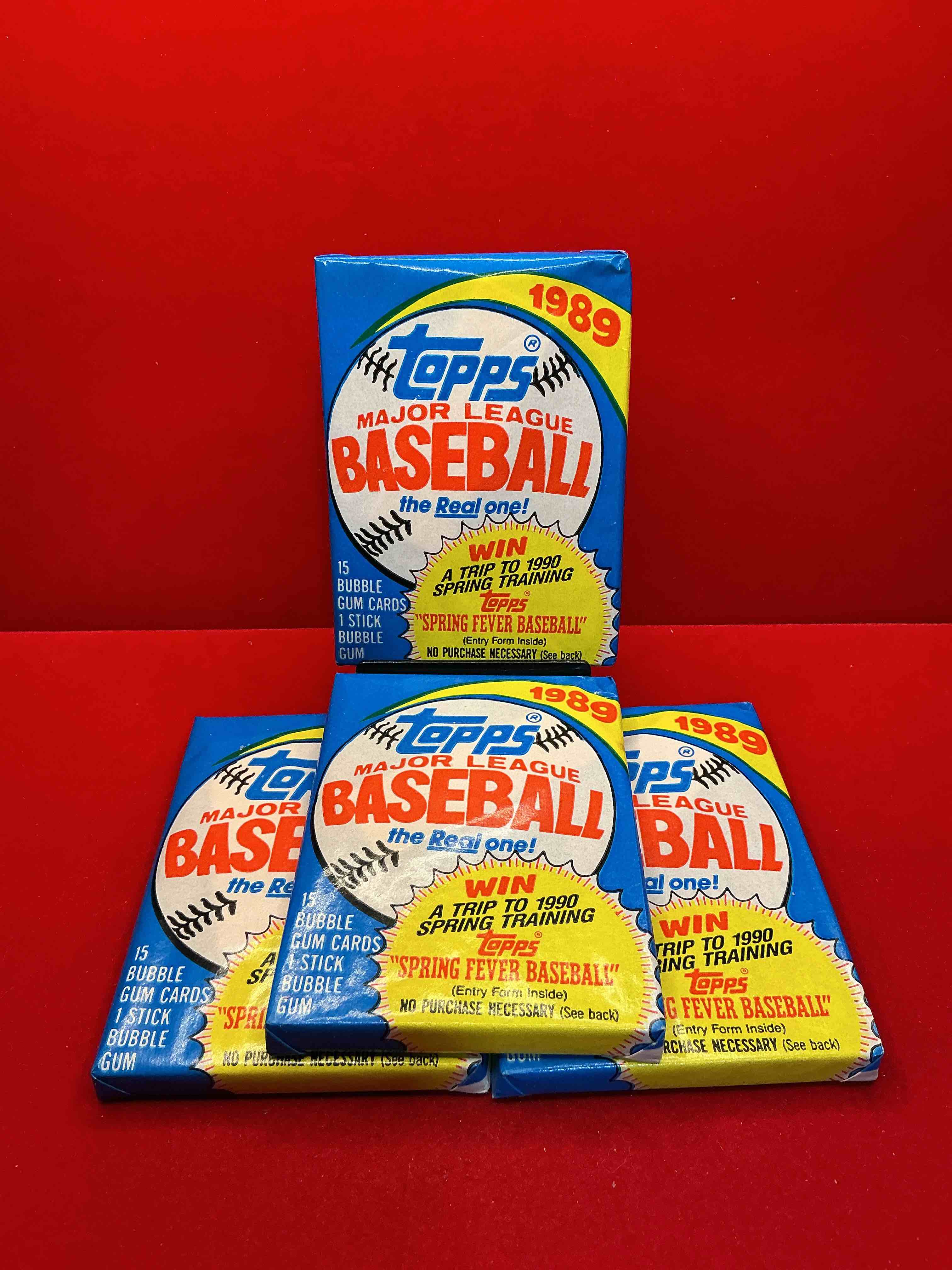 john smoltz & randy johnson rookies!? 1989 topps baseball unopened sports card wax packs! direct from original retail case! search for valuable ken griffey jr. & randy johnson rookie cards as well as valuable bo jackson