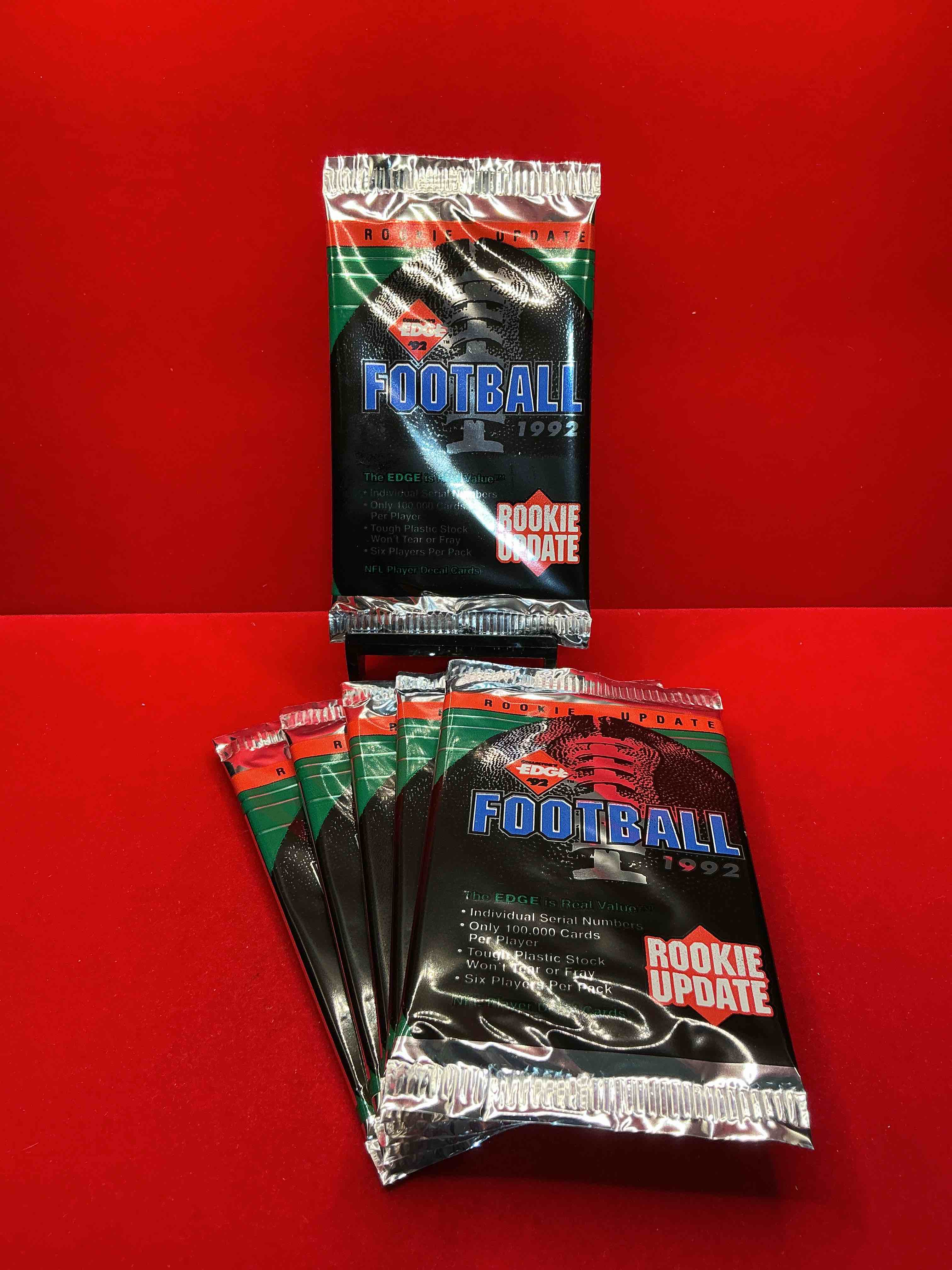 ronnie lott autos!? 1992 collector’s edge! rookie update edition! football insanity! look for elway, montana, rice & more!