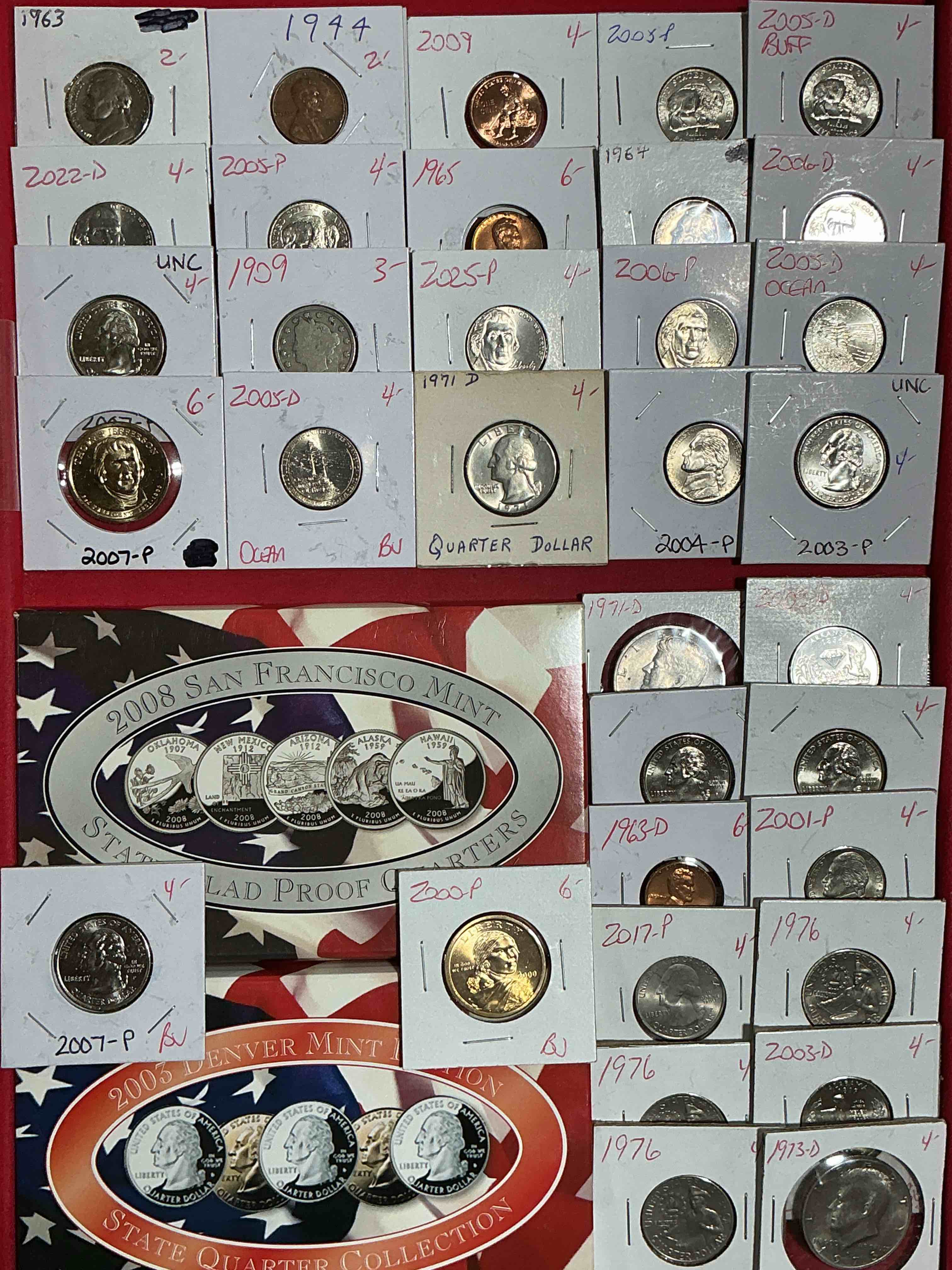 cool coin closeout! wow! awesome u.s. coins & more, antique, vintage & modern galore! many uncirculated! check out this incredible closeout collection of incredibly cool coins & rare items spanning decades! bid is per coin/item & all coins encased for protection! a true smorgasbord collector's dream! each collection is unique and includes items such as rare antique coins, rare date coins, coin sets, modern uncirculated coins, wooden tokens, cool medallions & more! disregard original price marks on pieces, this is a true auction closeout! an incredible opportunity for re-sellers & collectors!