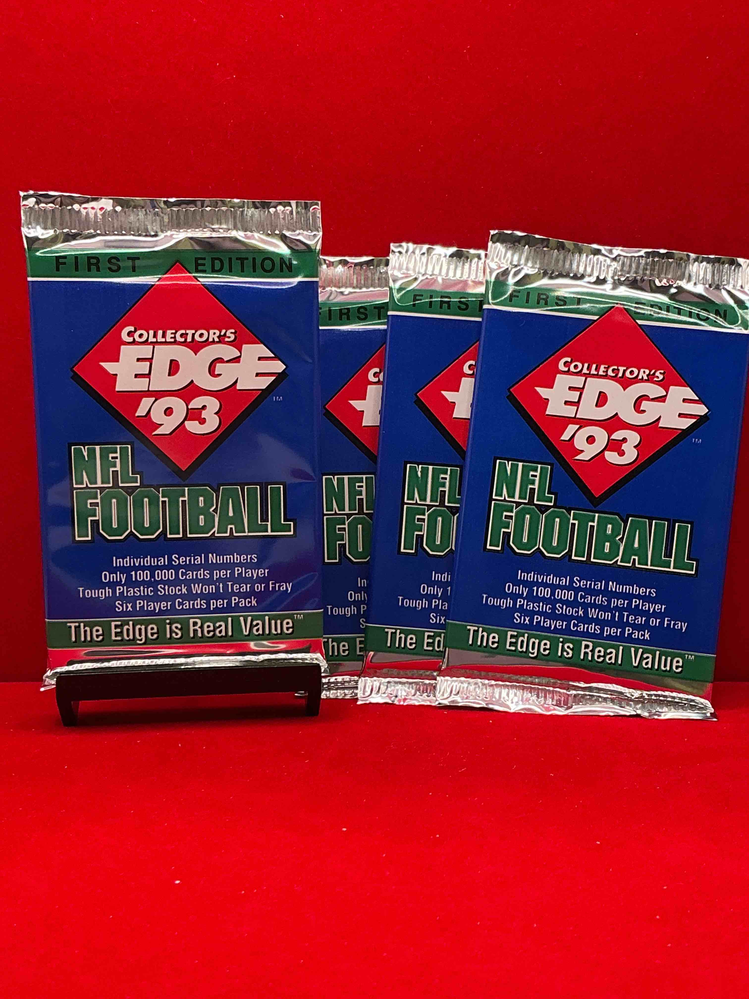john elway autograph!? collector’s edge 1993 football packs! look for randomly inserted john elway cards, only 3000 inserted autos! legends, rookies, heroes & more!