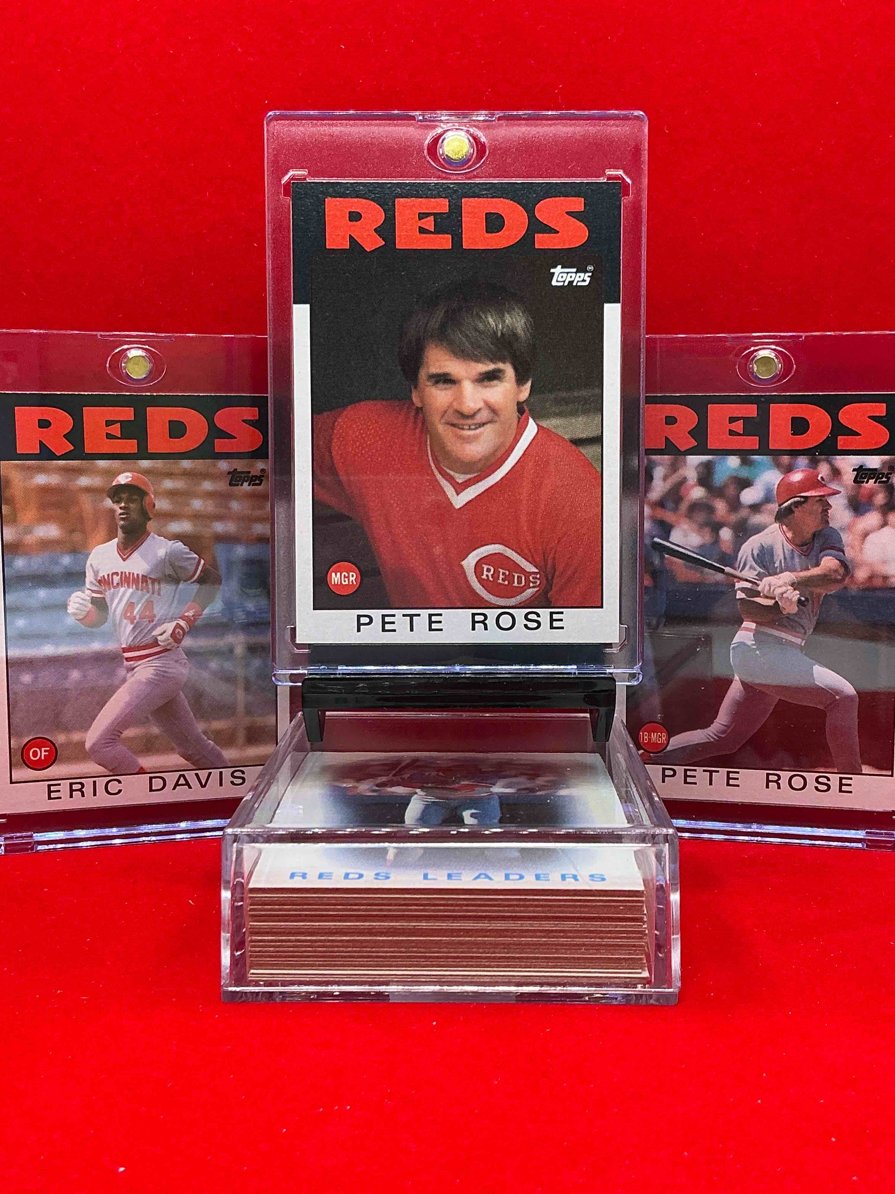 1986 reds topps baseball team set! vintage reds lot! barry larkin, eric davis, pete rose & more! 80’s baseball history… cincinnati reds! 