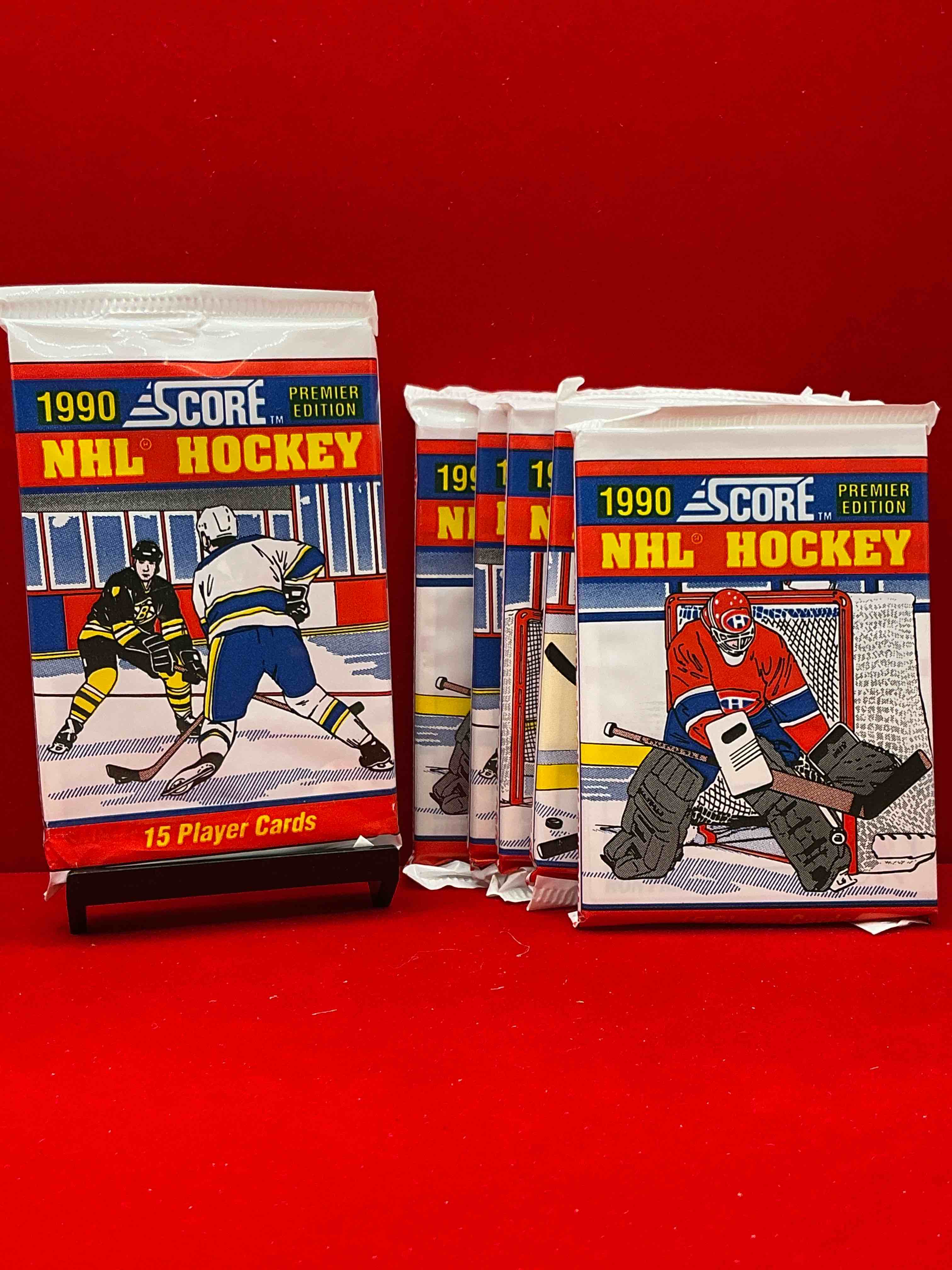 beautiful & rare! wayne gretzky!? 1990 score hockey unopened packs! look for key rookies & wayne gretzky cards in these amazing packs! straight from box & rare!