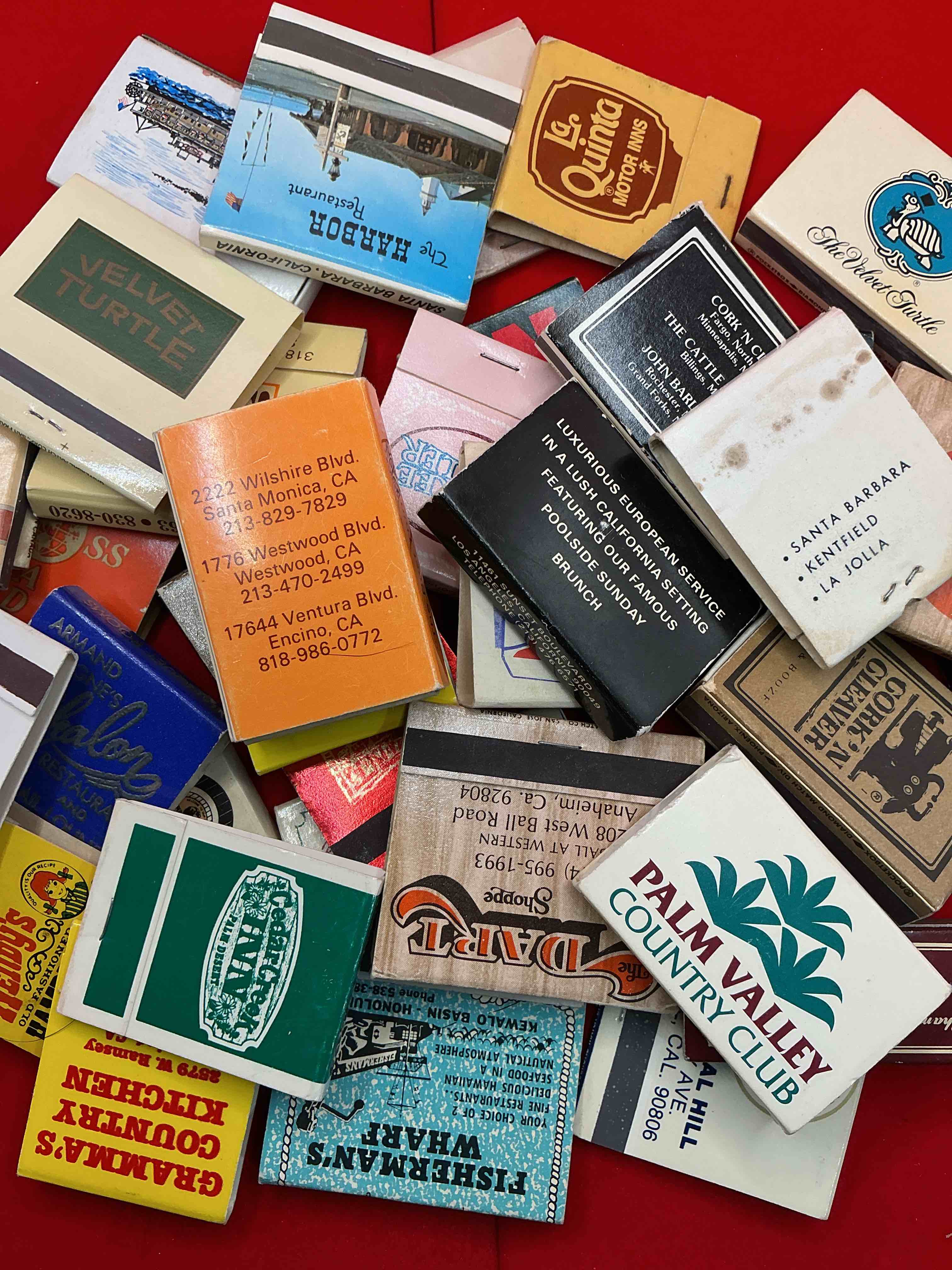 Vintage Matchbooks!  36 Count Lot!  A Crazy Hard To Collect Collection Of Matchbooks From All Over, Many From Places That No Longer Exist!  Collection Spans Decades & Decades!  Many Books Are Complete With All Matches!  One Of A Kind Collection!  This 36 Count Lot Is All Original & Impossible To Find Anywhere Else!