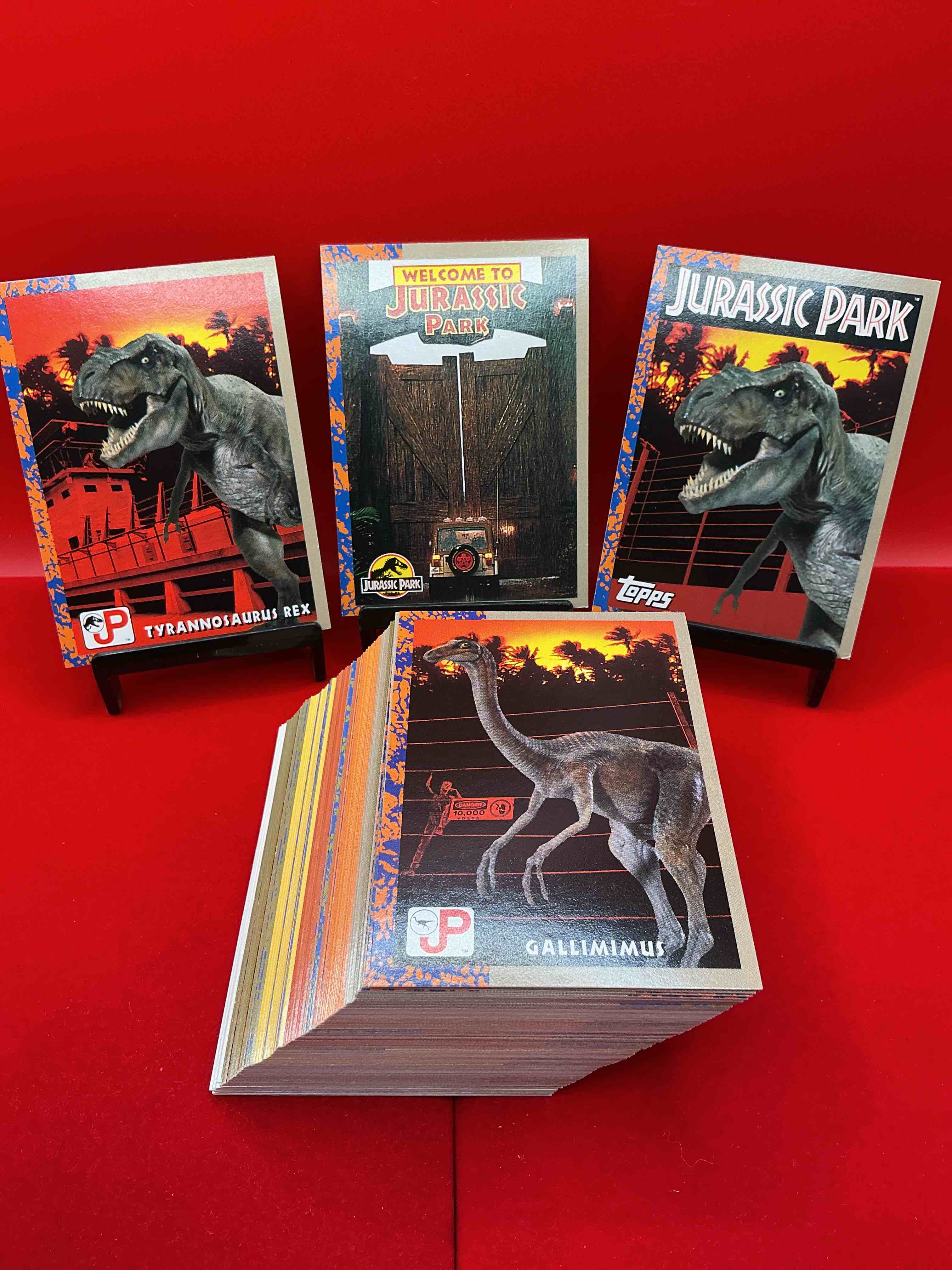 1993 Dinosaur History! Complete, Authentic, Original Jurassic Park Movie Card Collection In Excellent Condition!  Own A Piece Of Spielberg’s Masterpiece!  A Serious Pop Culture Collector Item & Very Rare & Hard To Find With All 88 Cards & 11 Stickers!