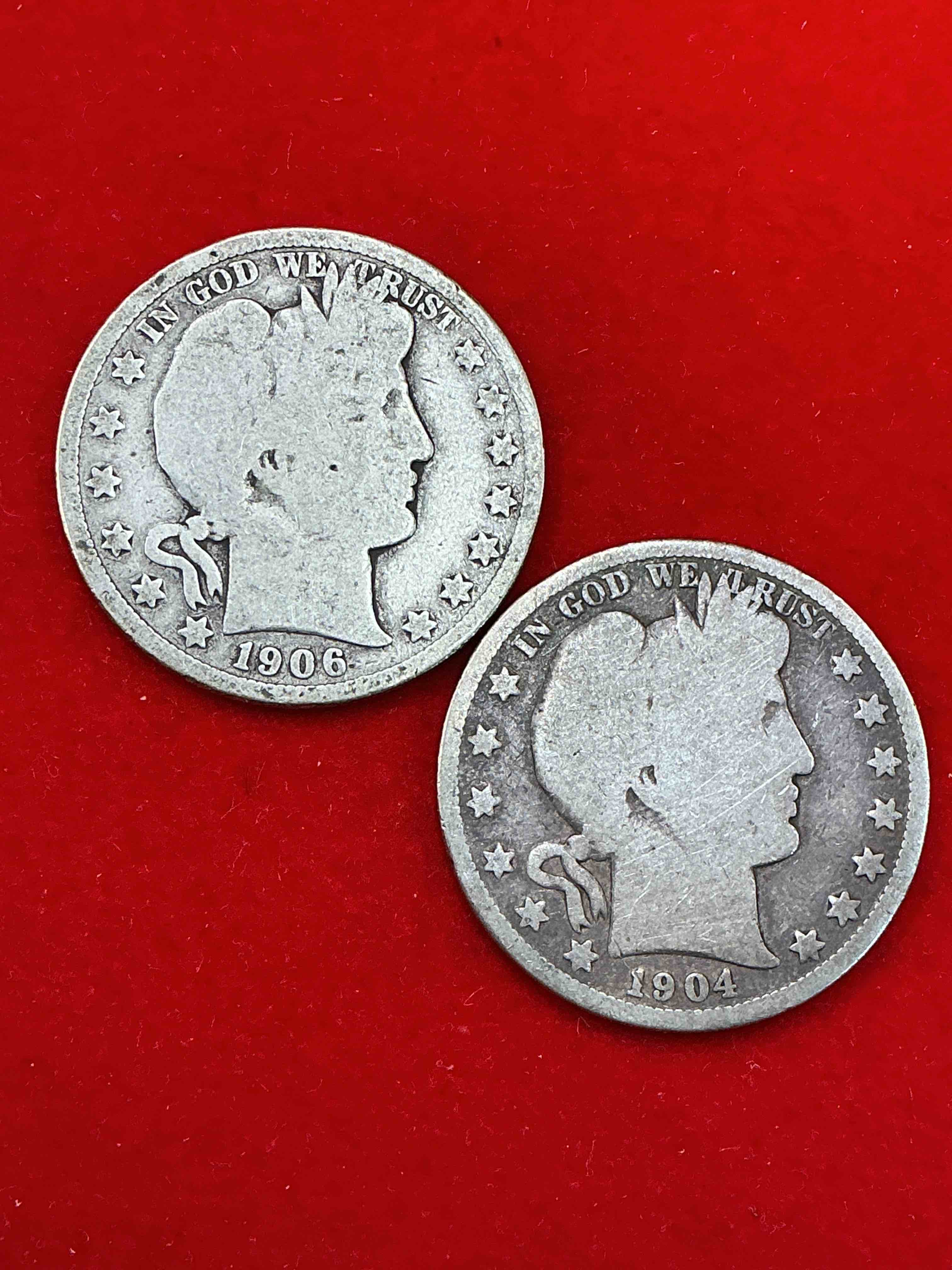 U.S. Silver! Circulated Barber Silver Half Dollar! 2 Silver Half Dollars In This Crazy Lot! These Striking Half Dollars Are Both 90% Silver & Have Become Some Of The Most Collectible Coins In History! These Are A Great Way To Start Collecting Precious Metals As Silver Becomes Rarer And Rarer Every Day- This Is Your Chance To Grab Some Before It Becomes Unattainable! WOW!