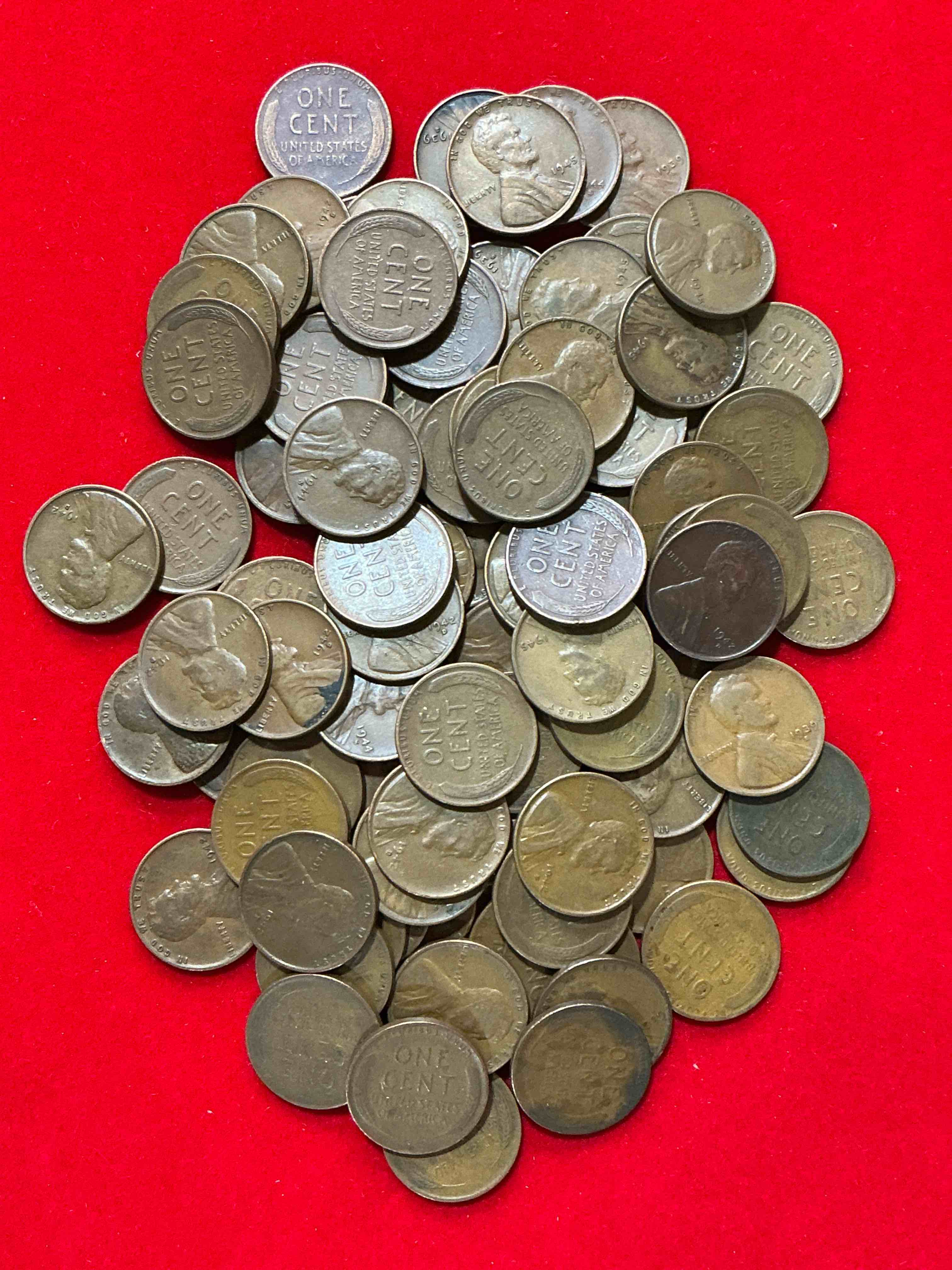 Rare Penny Lot! Pennies From Rare Years! 1929, The Year Of The Great Depression, 1942 The First Year America Entered The War, 1945 The Last Year Of The War, 1939 The First Year Of The War For The World & 1944 DDAY Pennies! WOW!