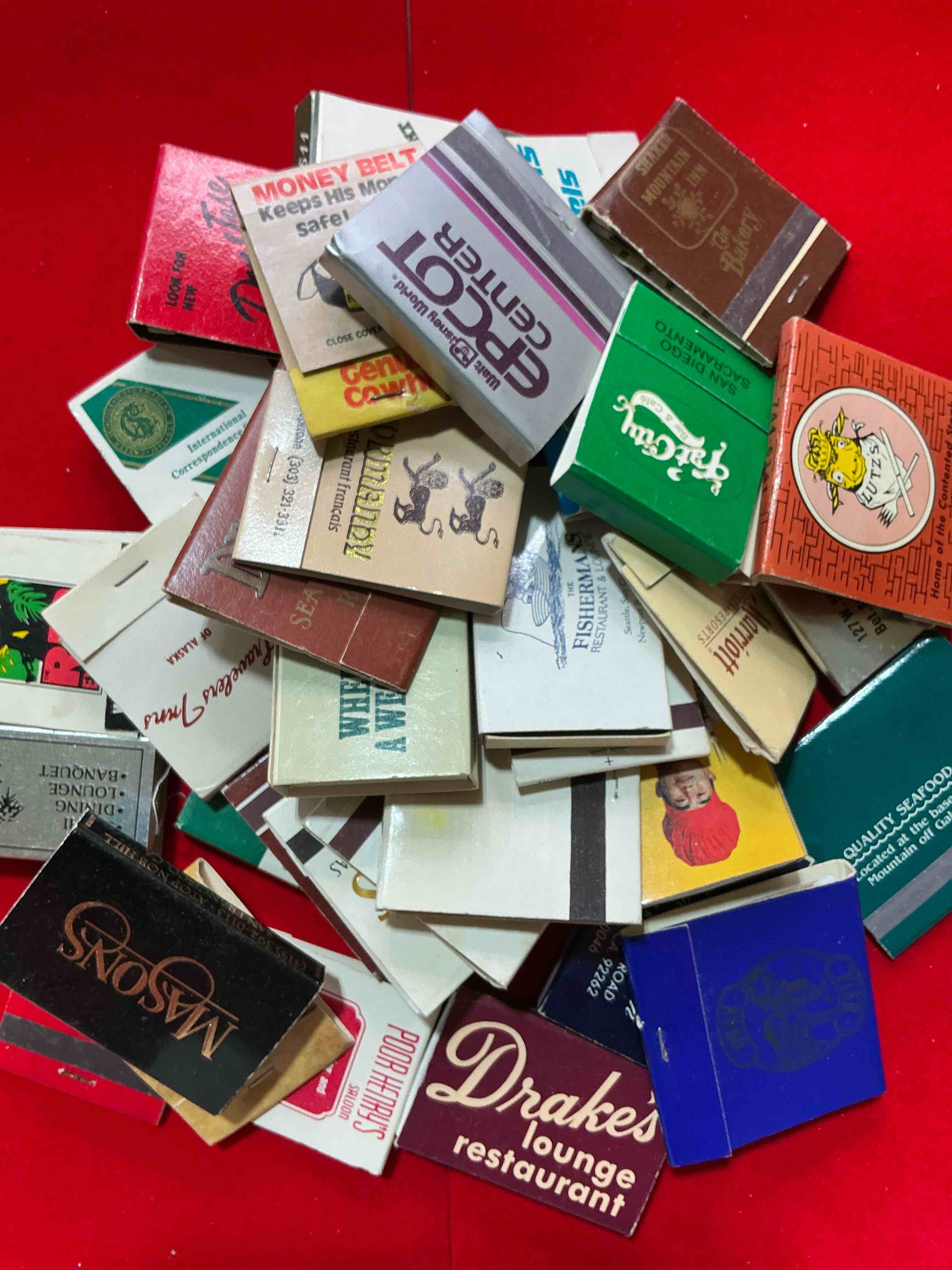 Vintage Matchbooks!  36 Count Lot!  A Crazy Hard To Collect Collection Of Matchbooks From All Over, Many From Places That No Longer Exist!  Collection Spans Decades & Decades!  Many Books Are Complete With All Matches!  One Of A Kind Collection!  This 36 Count Lot Is All Original & Impossible To Find Anywhere Else!