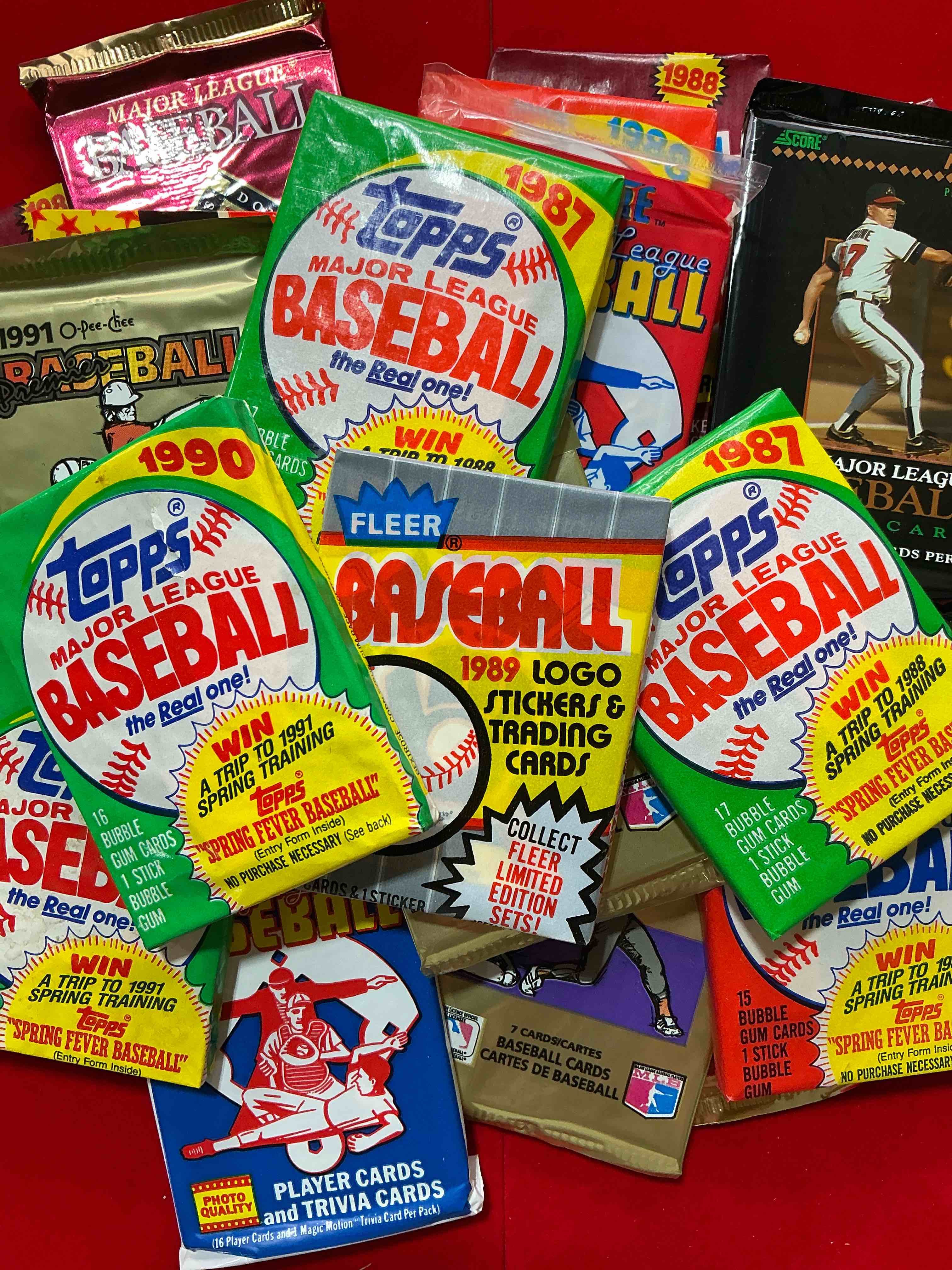 Baseball Wax WOW!  24 Vintage MLB Unopened Wax / Sealed Packs, All Direct From Original Retail Case!  Search For Stars Throughout The 80’s & 90’s & More!  This 24 Count Lot Truly Has An Incredible Variety Of Baseball Packs From Many Years Featuring Some Of The Greatest Players Of All Time!  Some Very Rare!  Almost Impossible To Collect!  A Great Opportunity For Collectors & Re-Sellers!