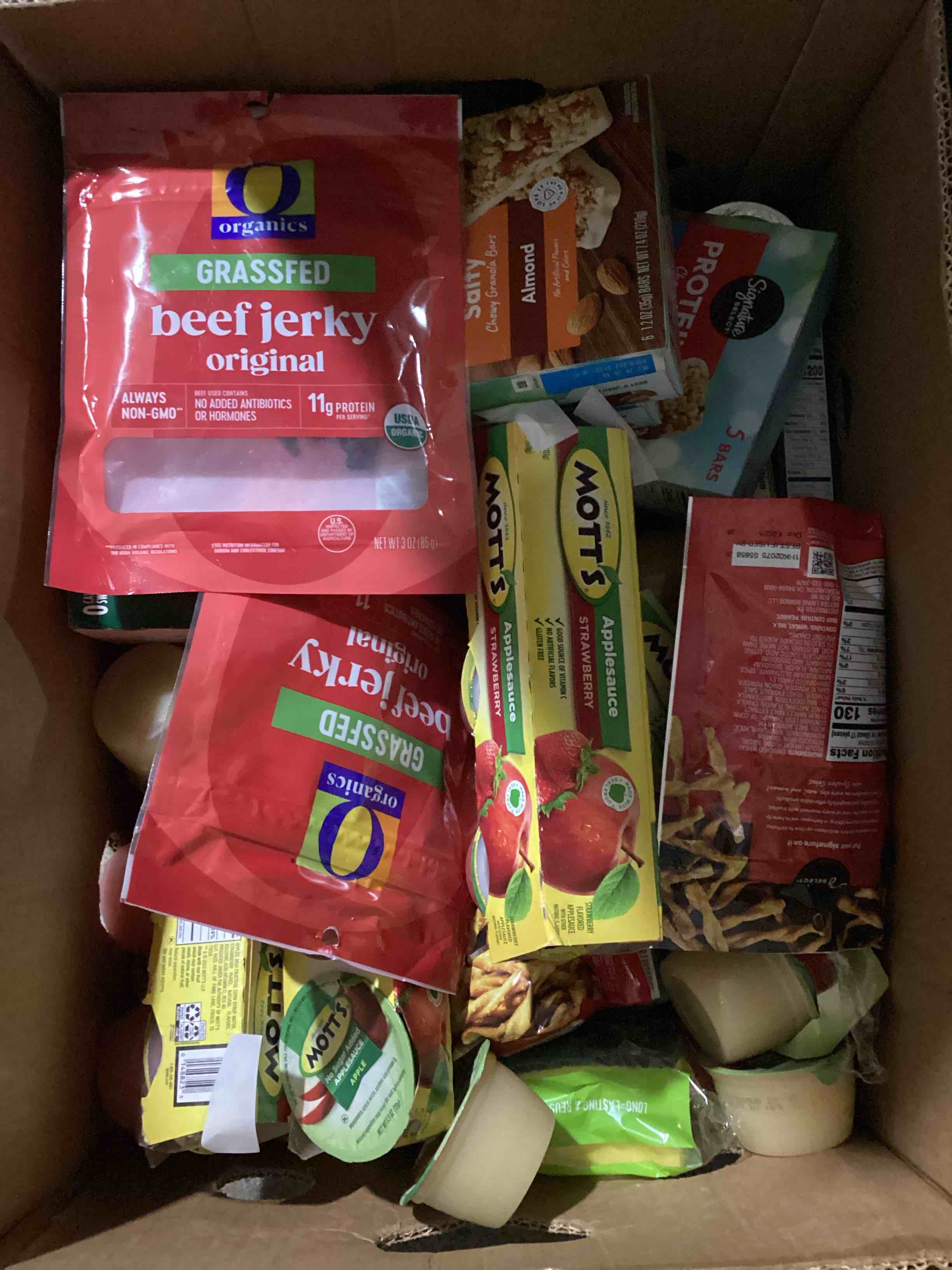 box of assorted grocery products, items vary per box (different expiration dates) 