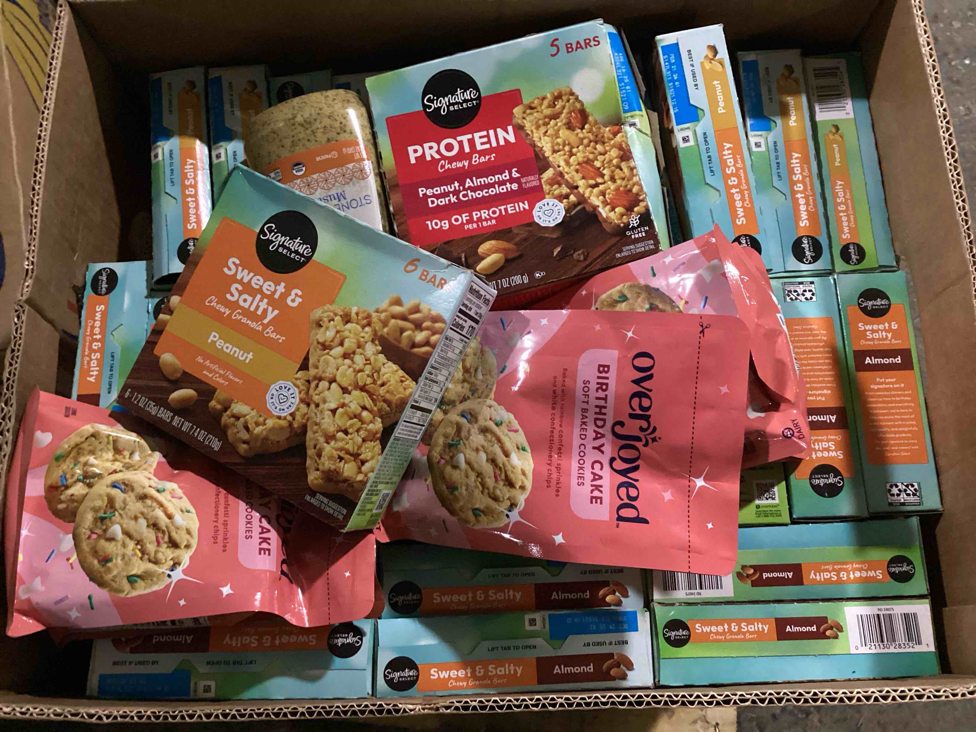 box of assorted grocery products, items vary per box 