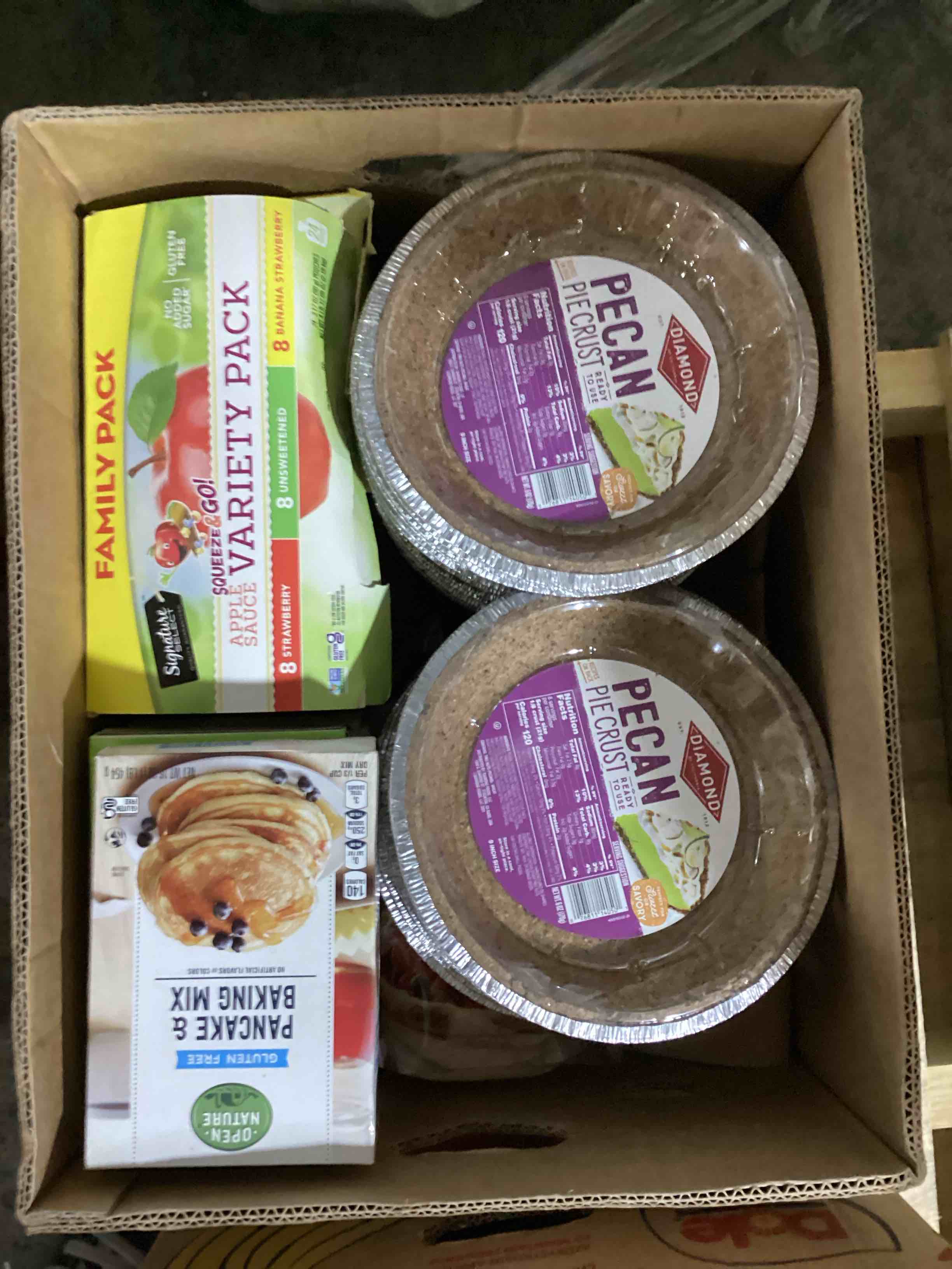 box of assorted grocery products, items vary per box 