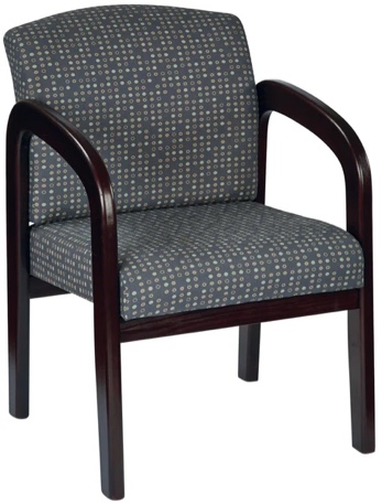 work smart mahogany finish wood visitors chair