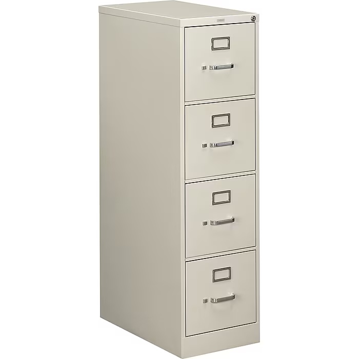 staples commercial 4-drawer vertical file cabinet letter size lockable 51.97 h x 15 w x 22 d putty