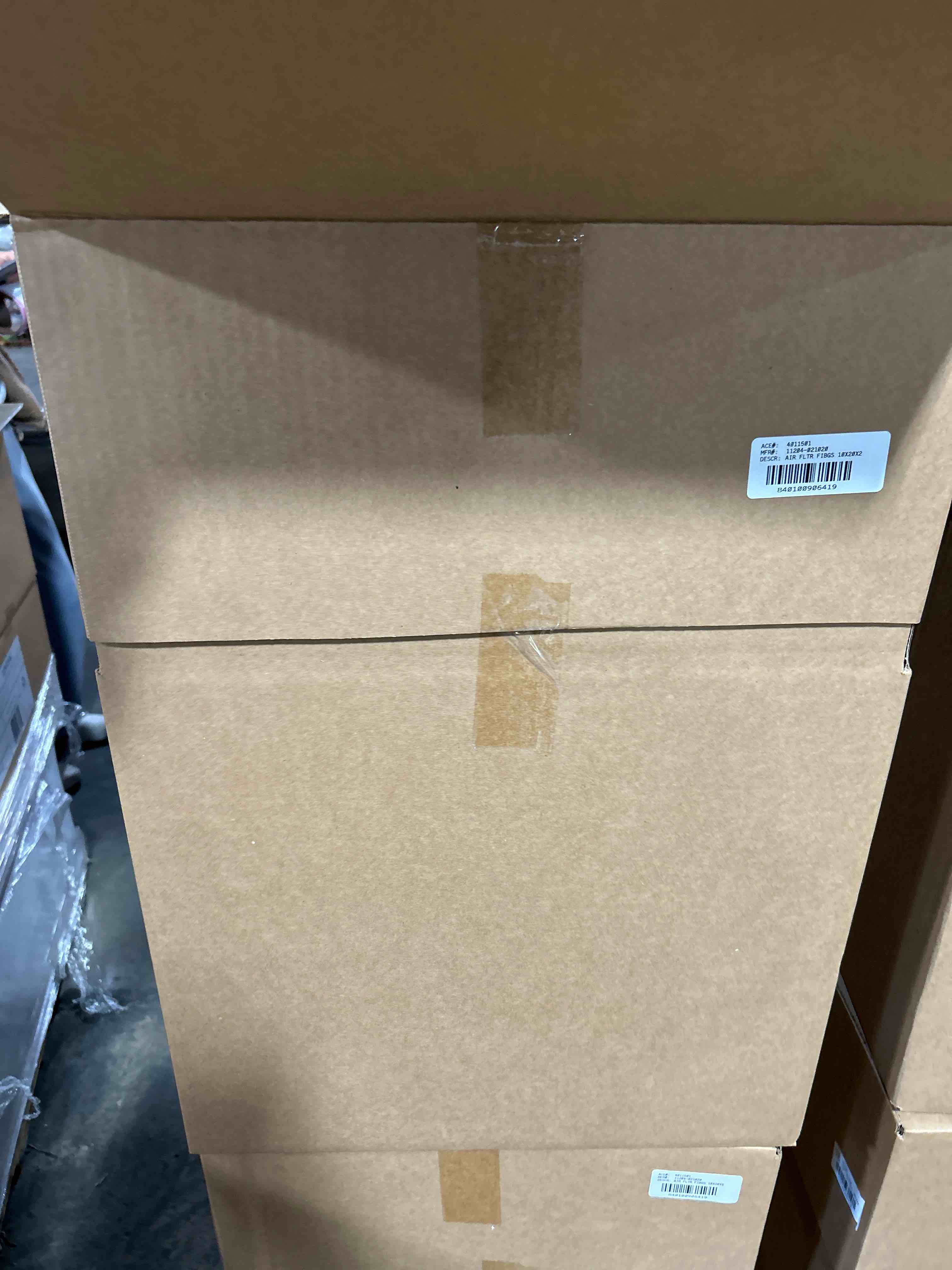 Condition photo showing Brand New for case of 12 air fltr fibgs 10x20x2 (pack of 12)