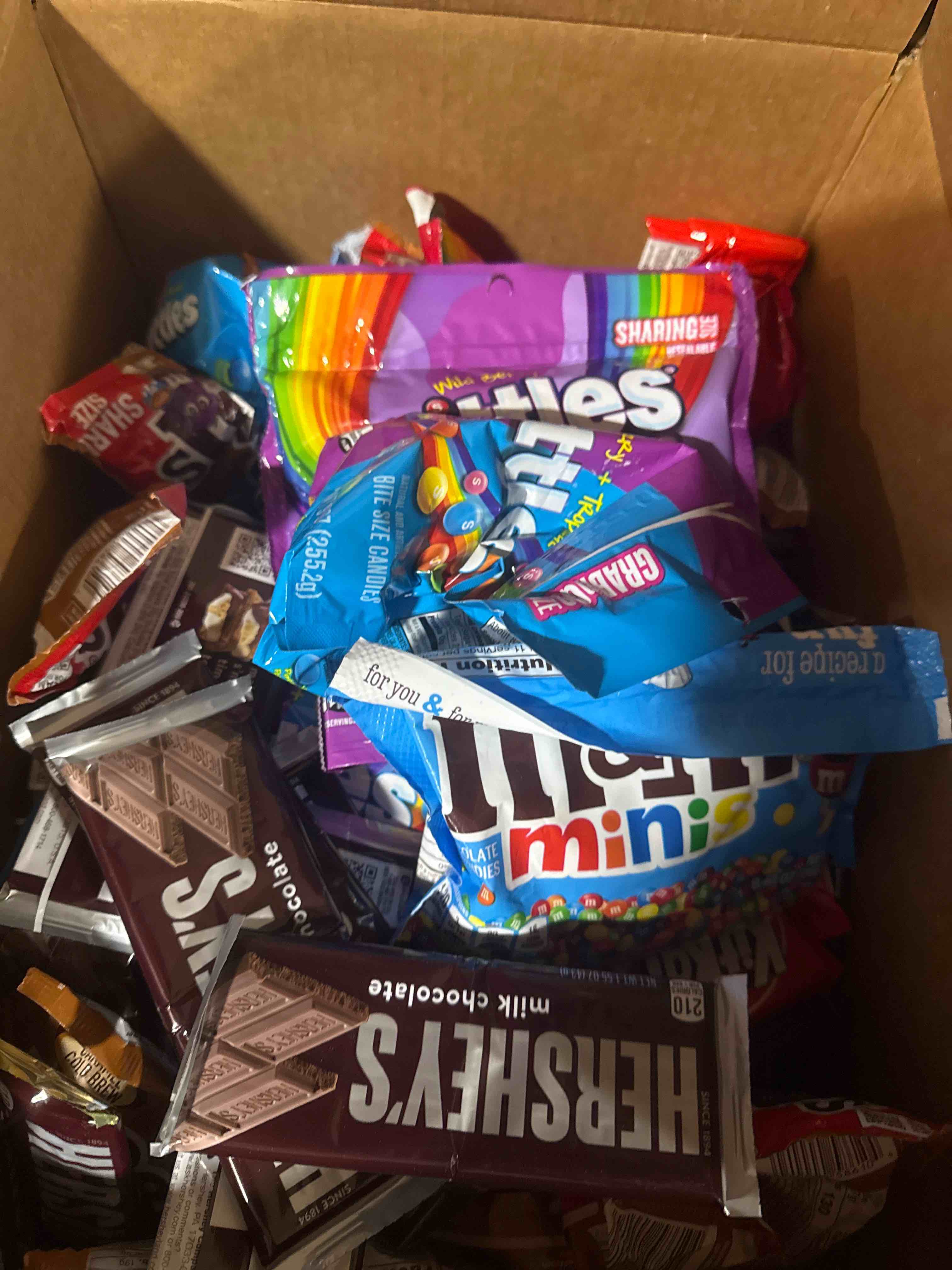 box of assorted grocery products