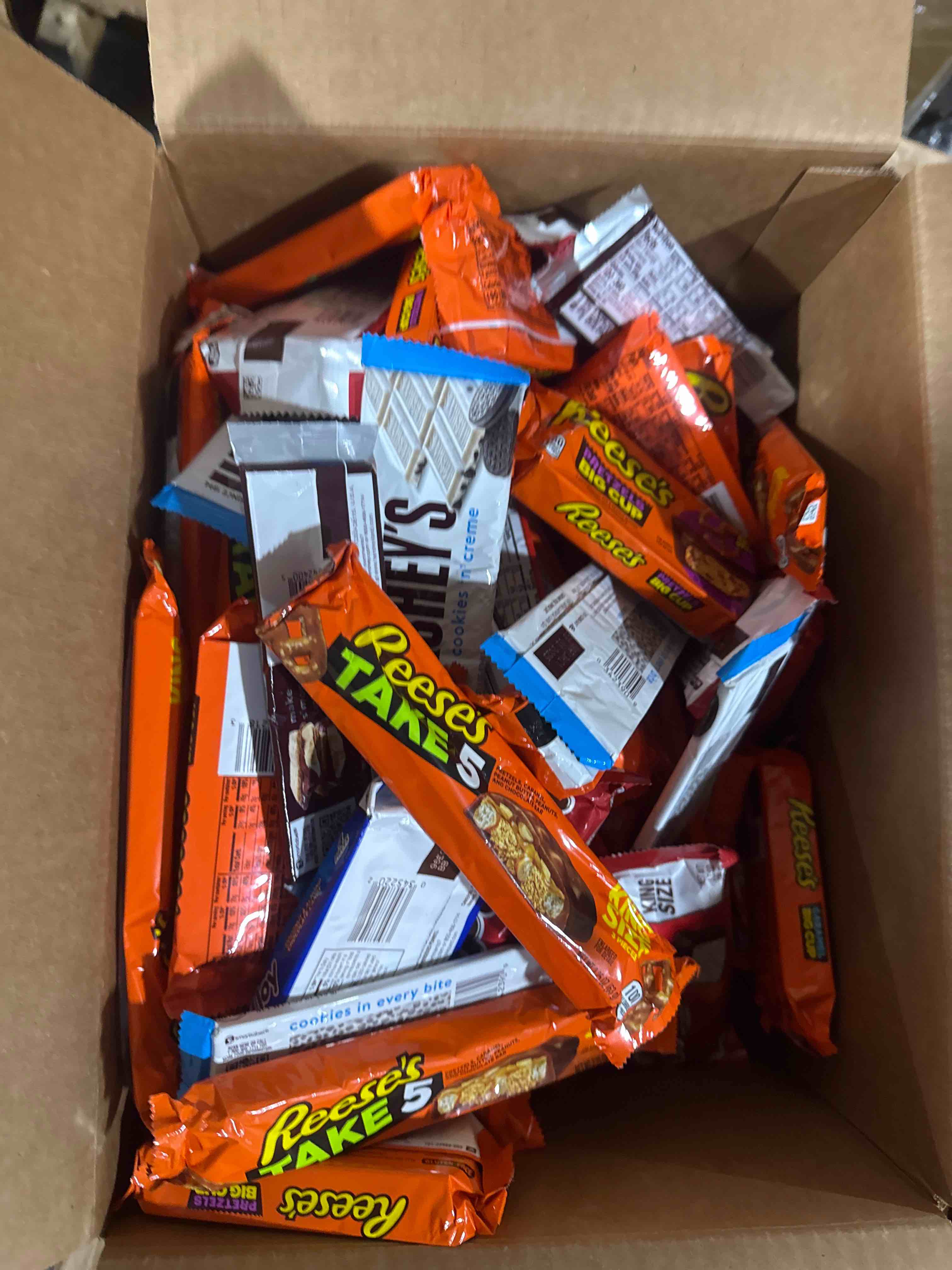 box of assorted grocery products