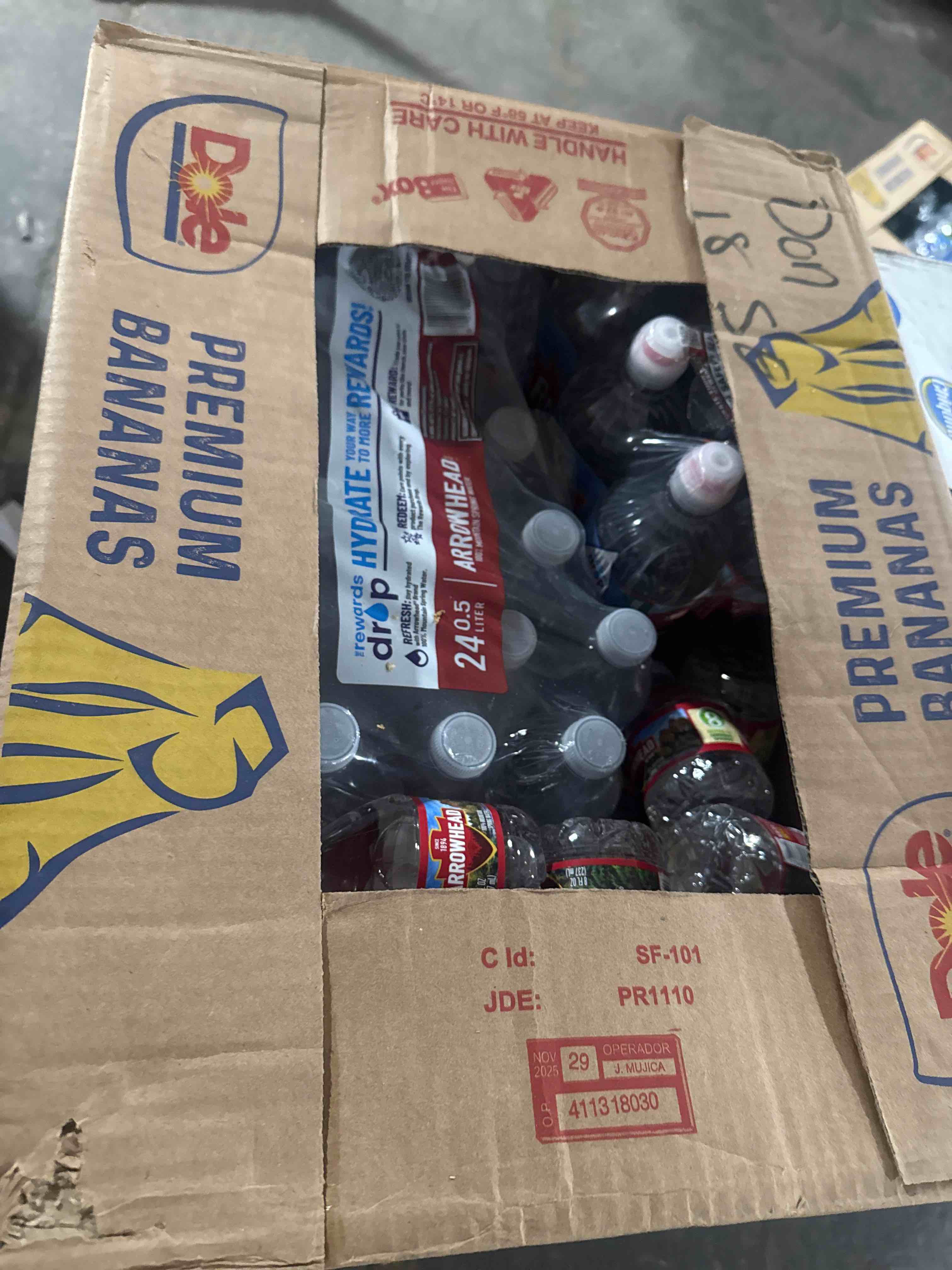 box of water