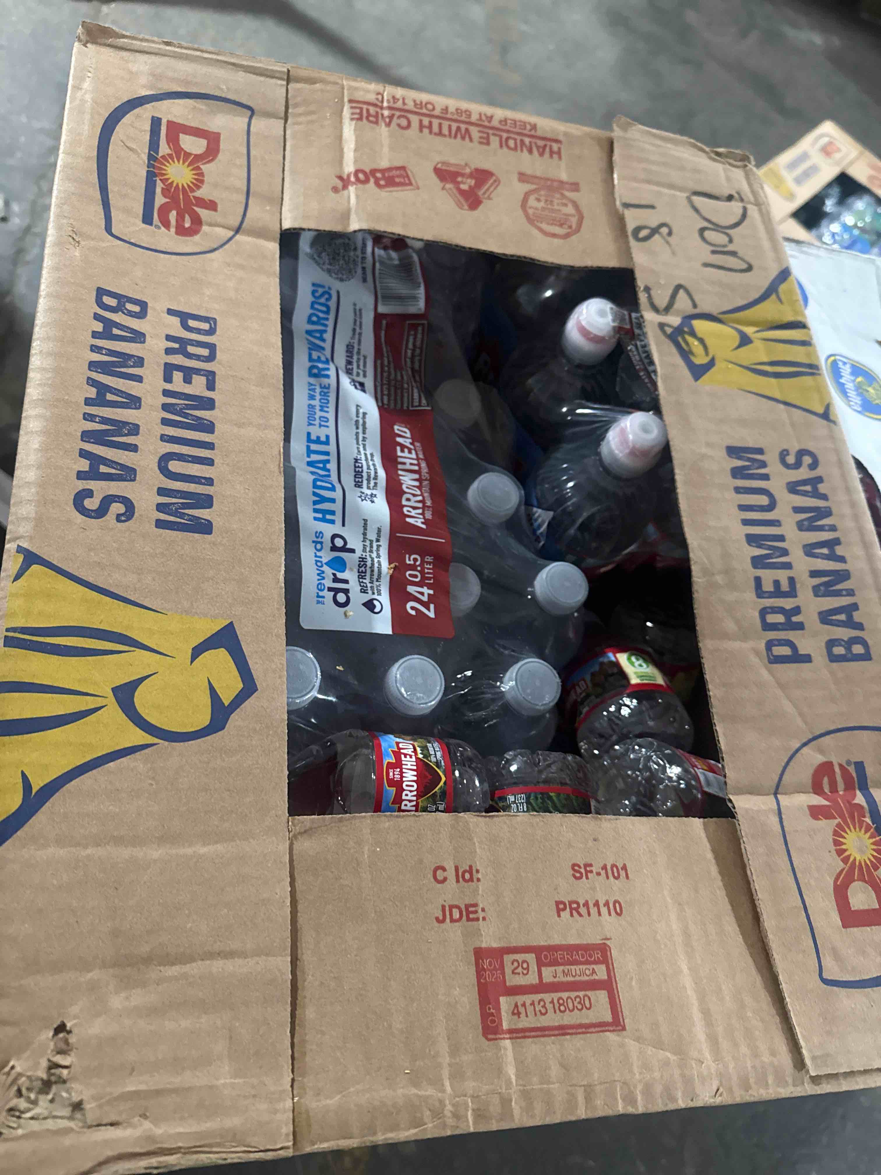 Condition photo showing Brand New for box of water