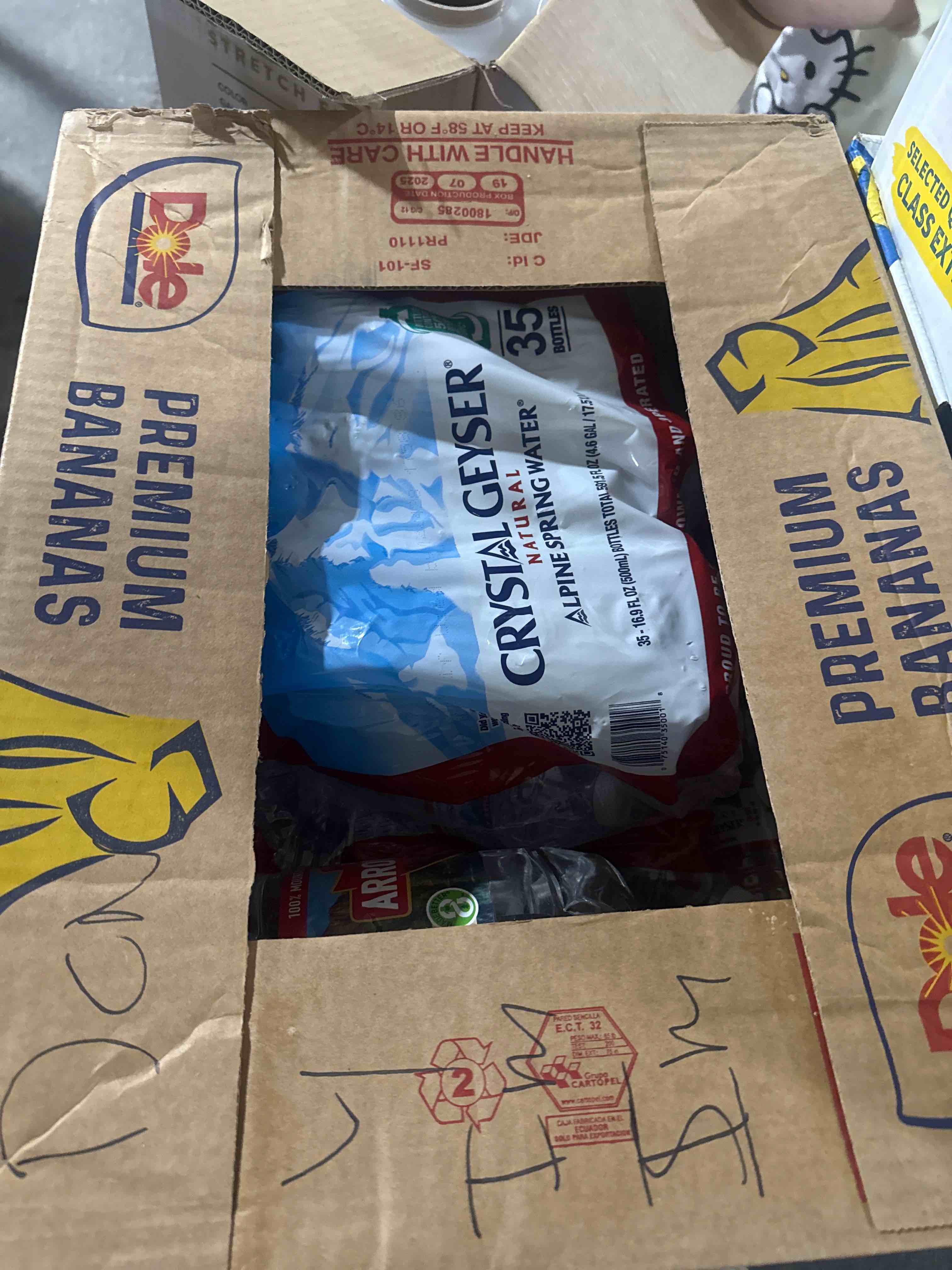 box of water