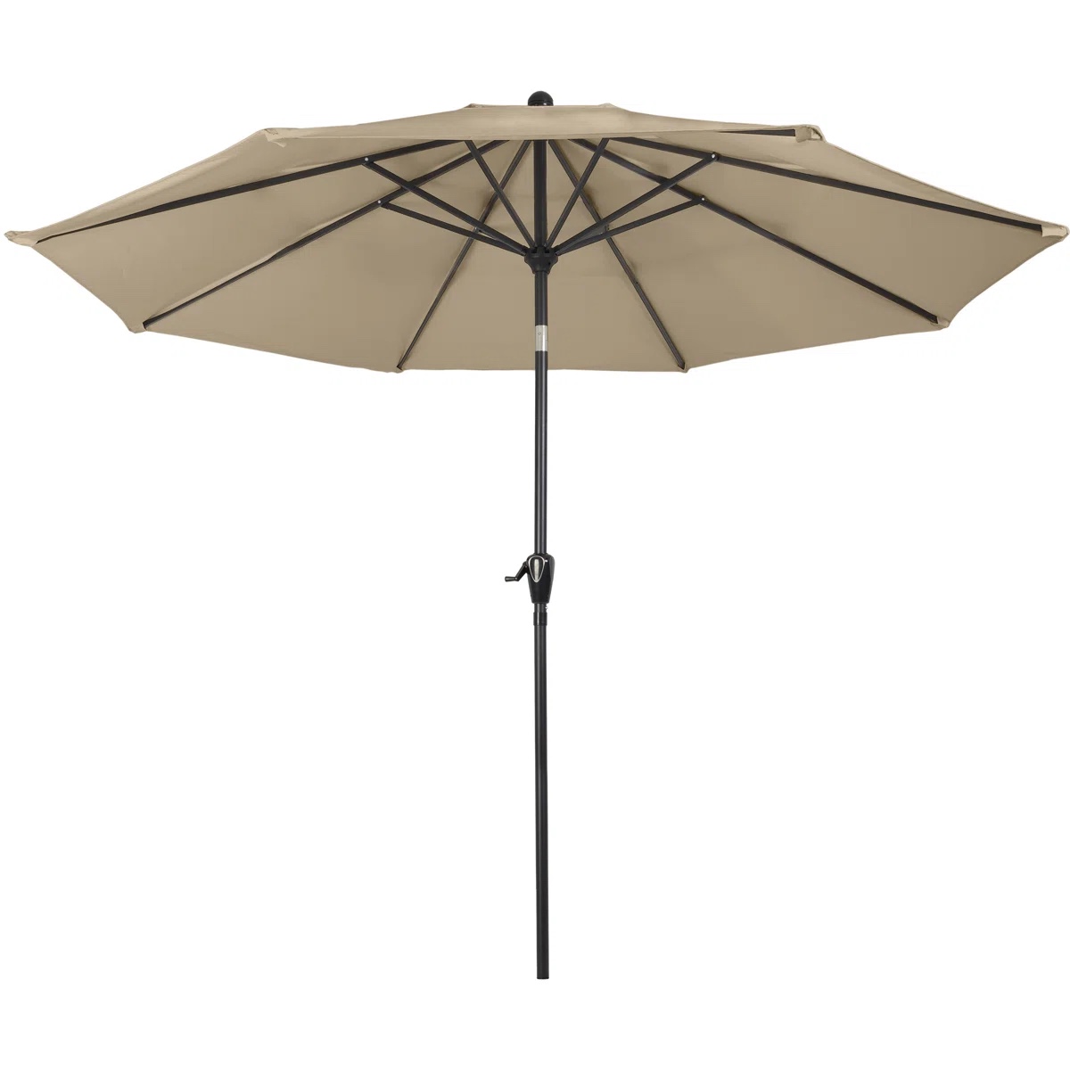 Kelton 10' W Crank Lift Auto-Tilt Patio Umbrella