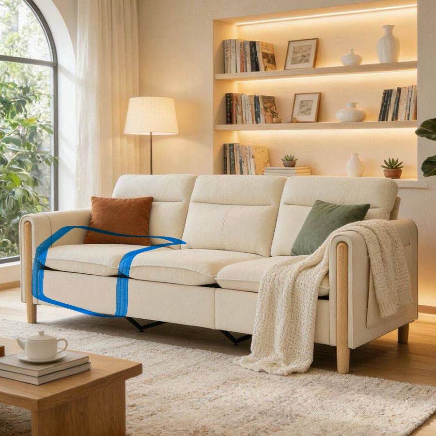 Beige Chenille Cushion 