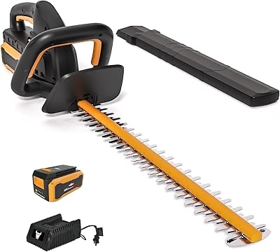 Mowox Power 40V 21.6 Battery Hedge Trimmer, 0.7 Cutting Diameter Cordless Hedge Trimmer, Dual Action Blade Power Hedge Trimmers, Electric Hedge Trimmer with Battery & Charger Included