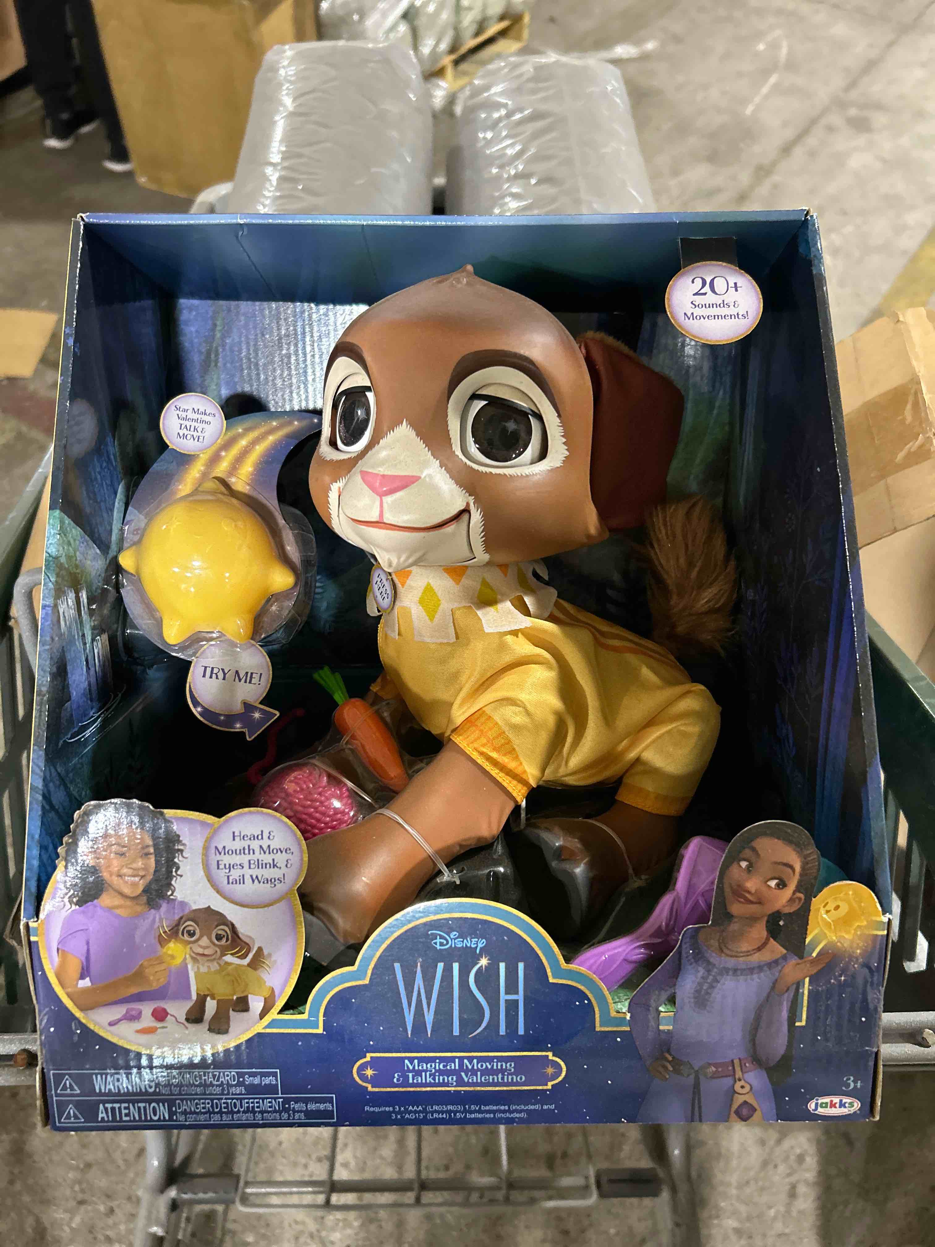 Condition photo showing Brand New for disney's wish valentino magical moving & talking doll star makes valentino talk & move, 20+ sounds and movements