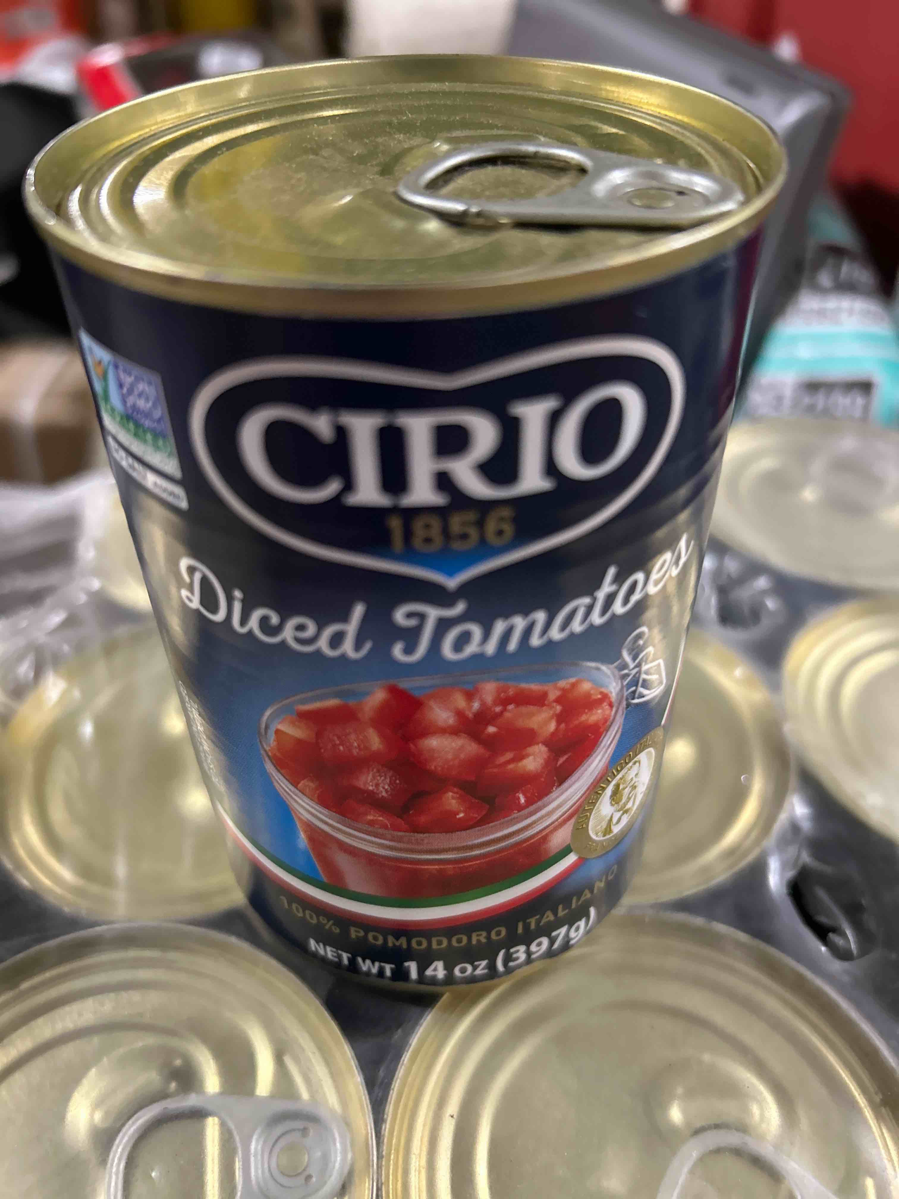 Condition photo showing Brand New for case of 12 diced tomatoes 14 ounce cans