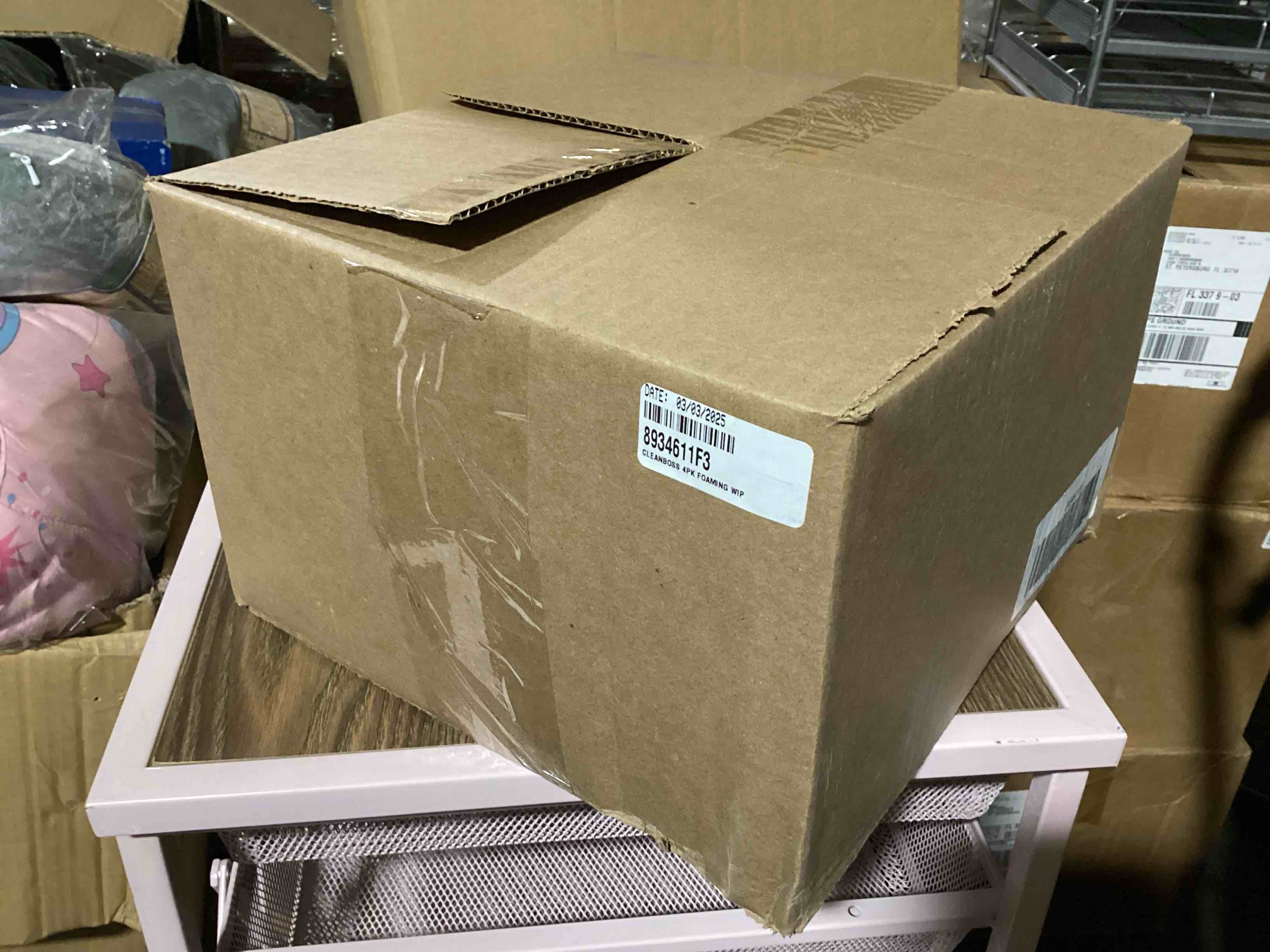 Condition photo showing New/Like New for case of 4 cleanboss by joy multi-surface foaming wipes - 640 wipes total